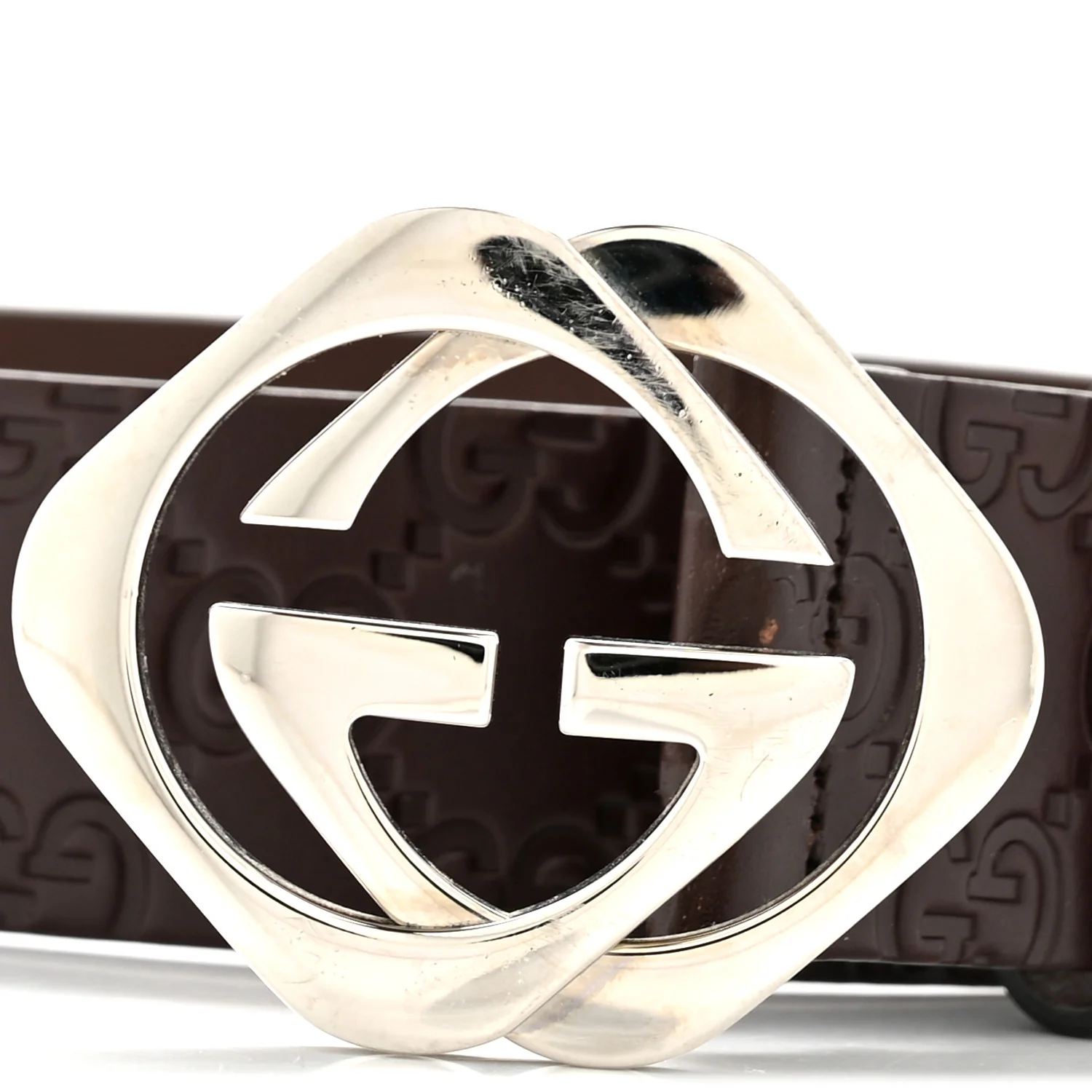 Guccissima Square G Belt 85 34 Brown - Image 6