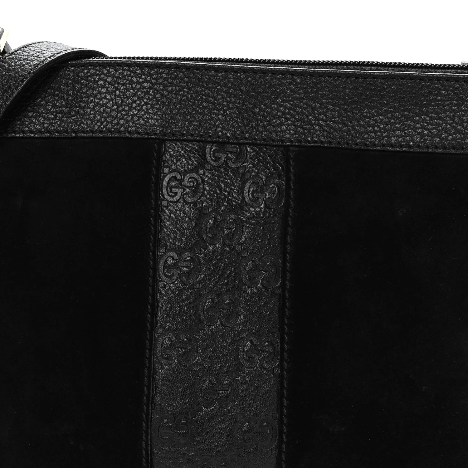 Guccissima Suede Crossbody Bag Black - Image 8