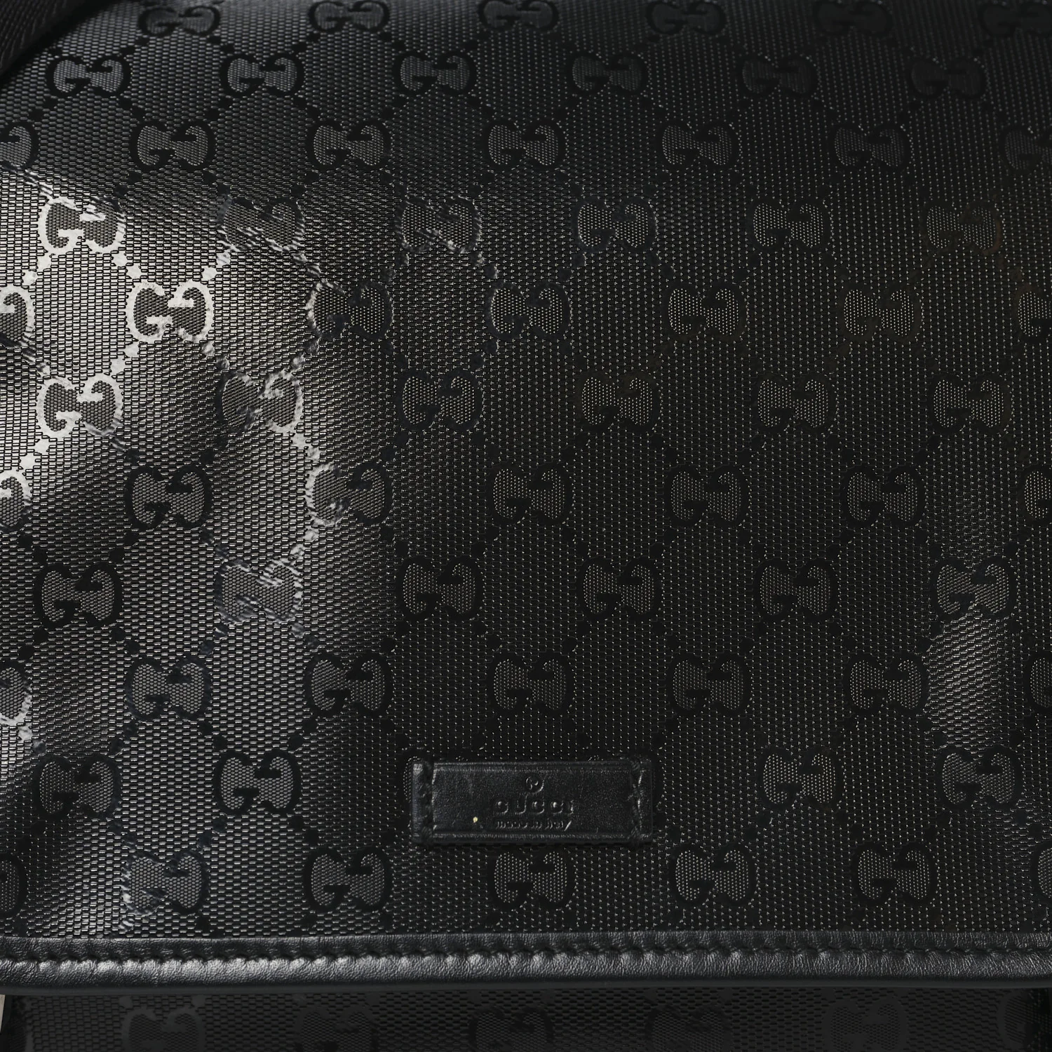 Imprime Monogram Medium Double Buckle Flap Messenger Bag Black - Image 8