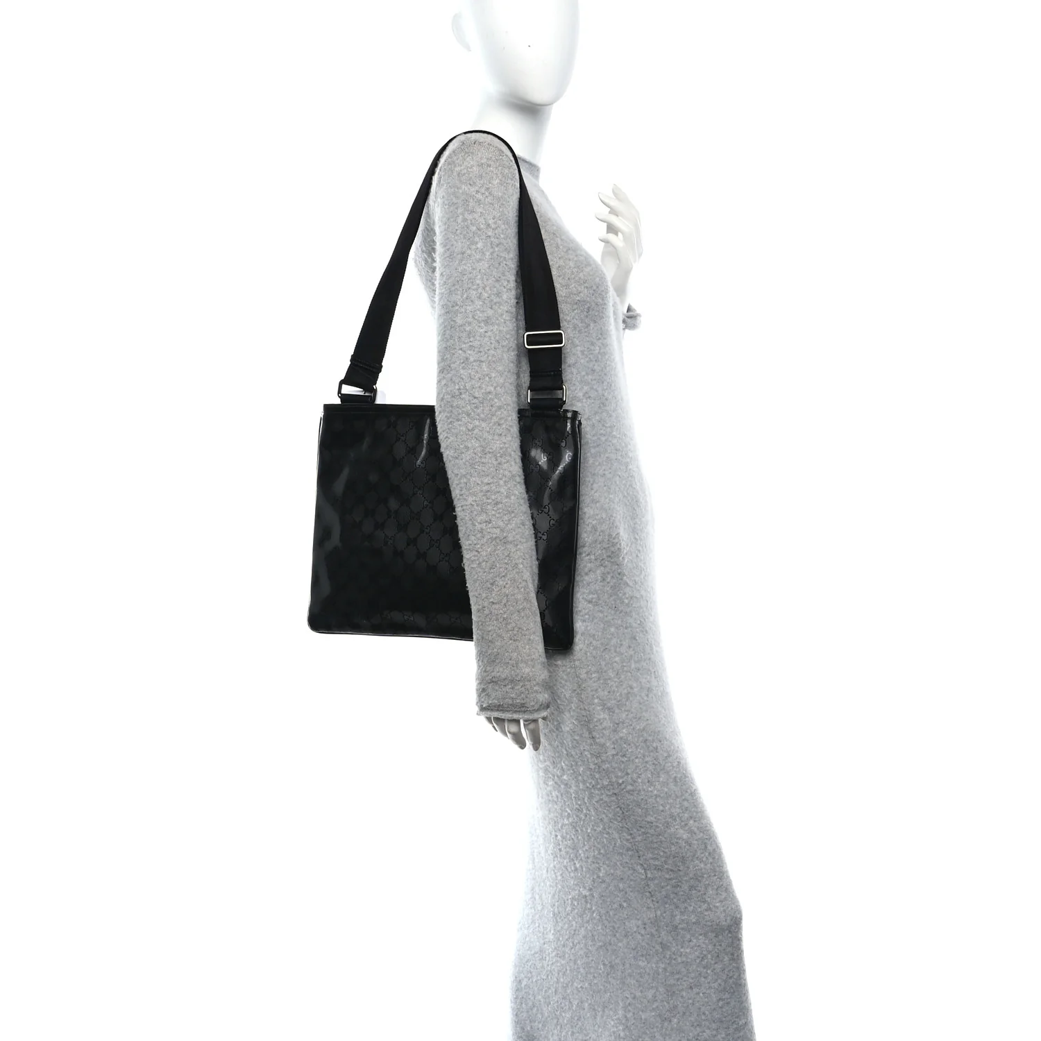 Imprime Monogram Medium Flat Messenger Bag Black - Image 2