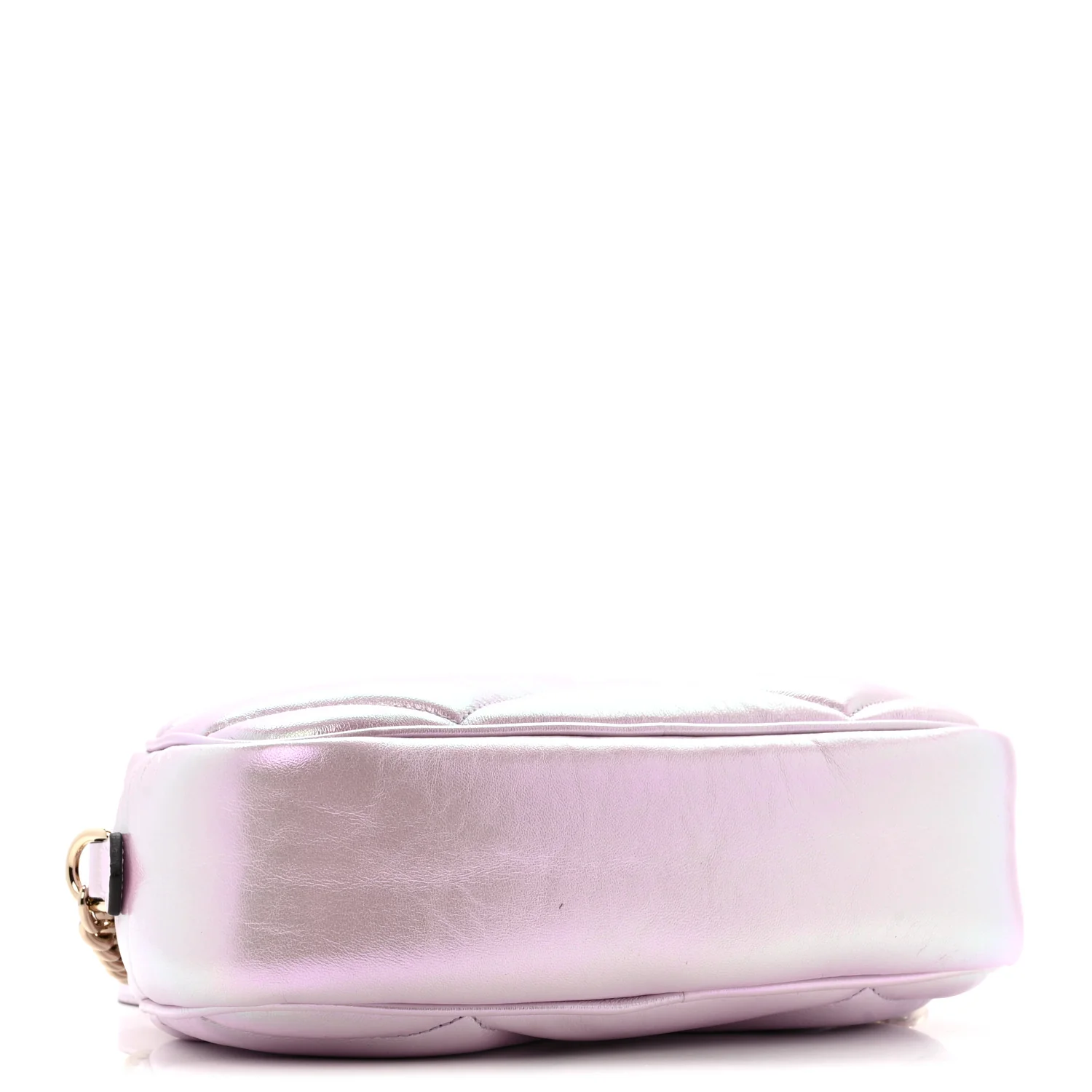 Iridescent Nappa Chevron Matelasse Small GG Marmont Chain Shoulder Bag Iridescent Escape Pink - Image 4
