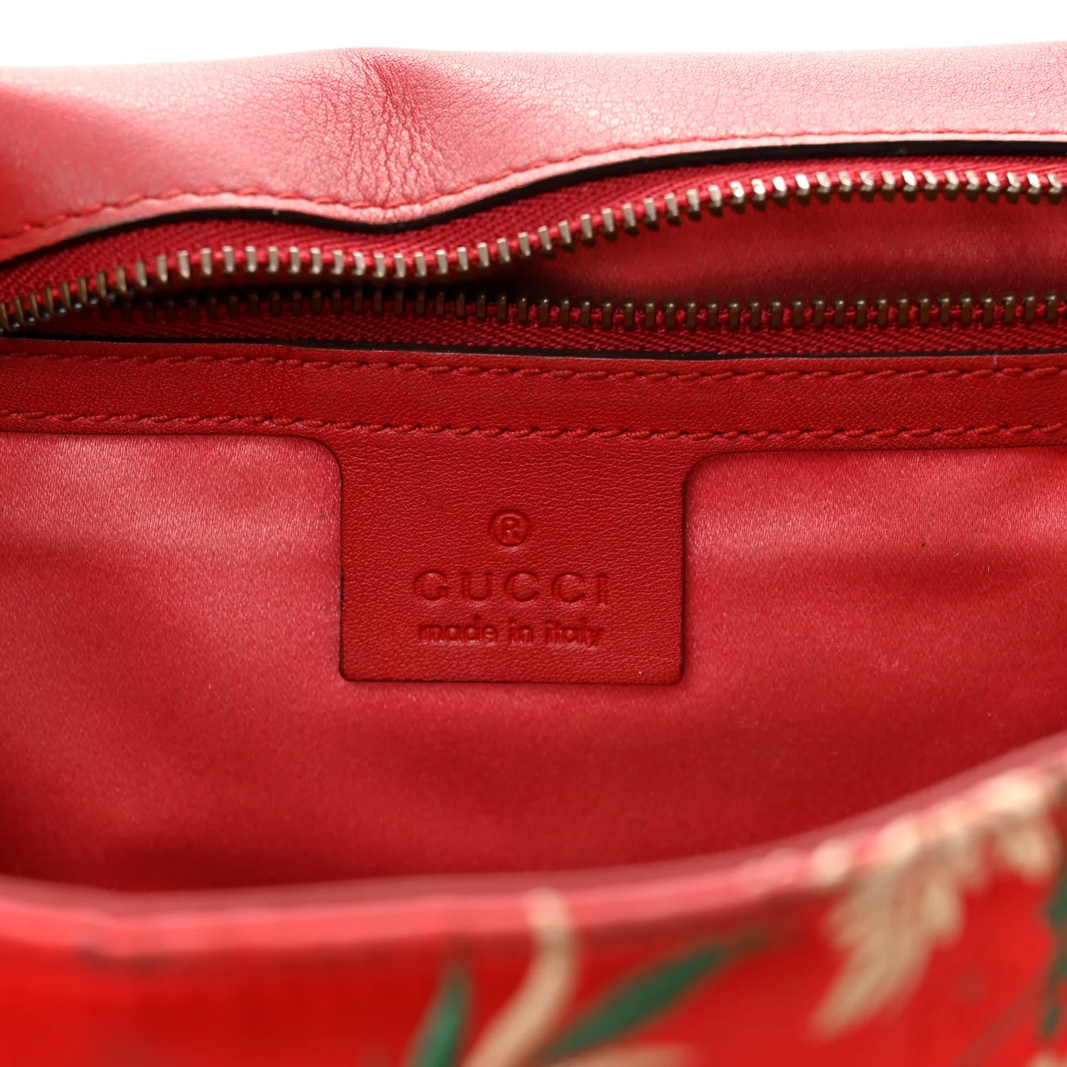 Jacquard Matelasse Floral Medium GG Marmont Shoulder Bag Red - Image 6