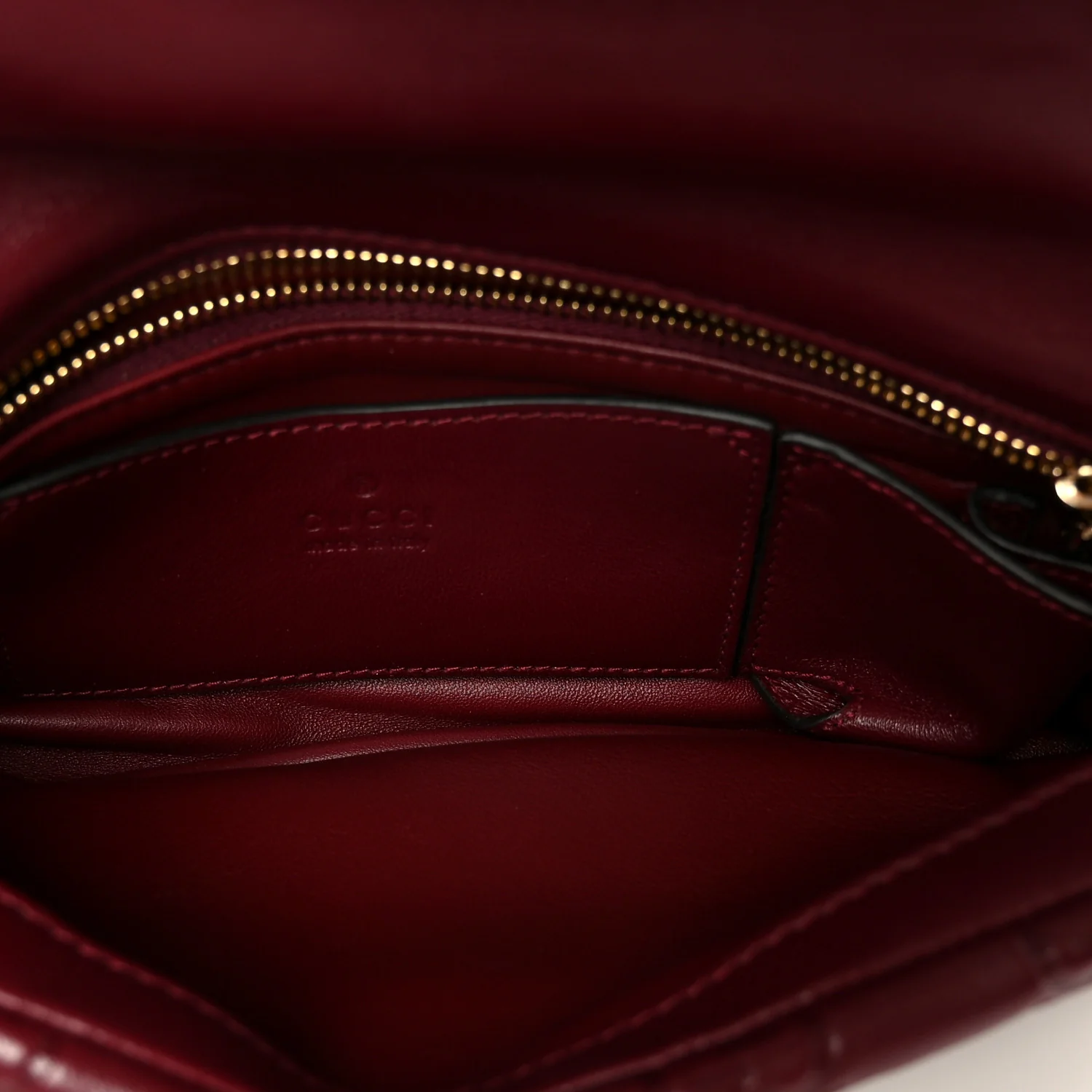 Lambskin Embossed Mini GG Milano Top Handle Shoulder Bag Rosso Ancora - Image 5