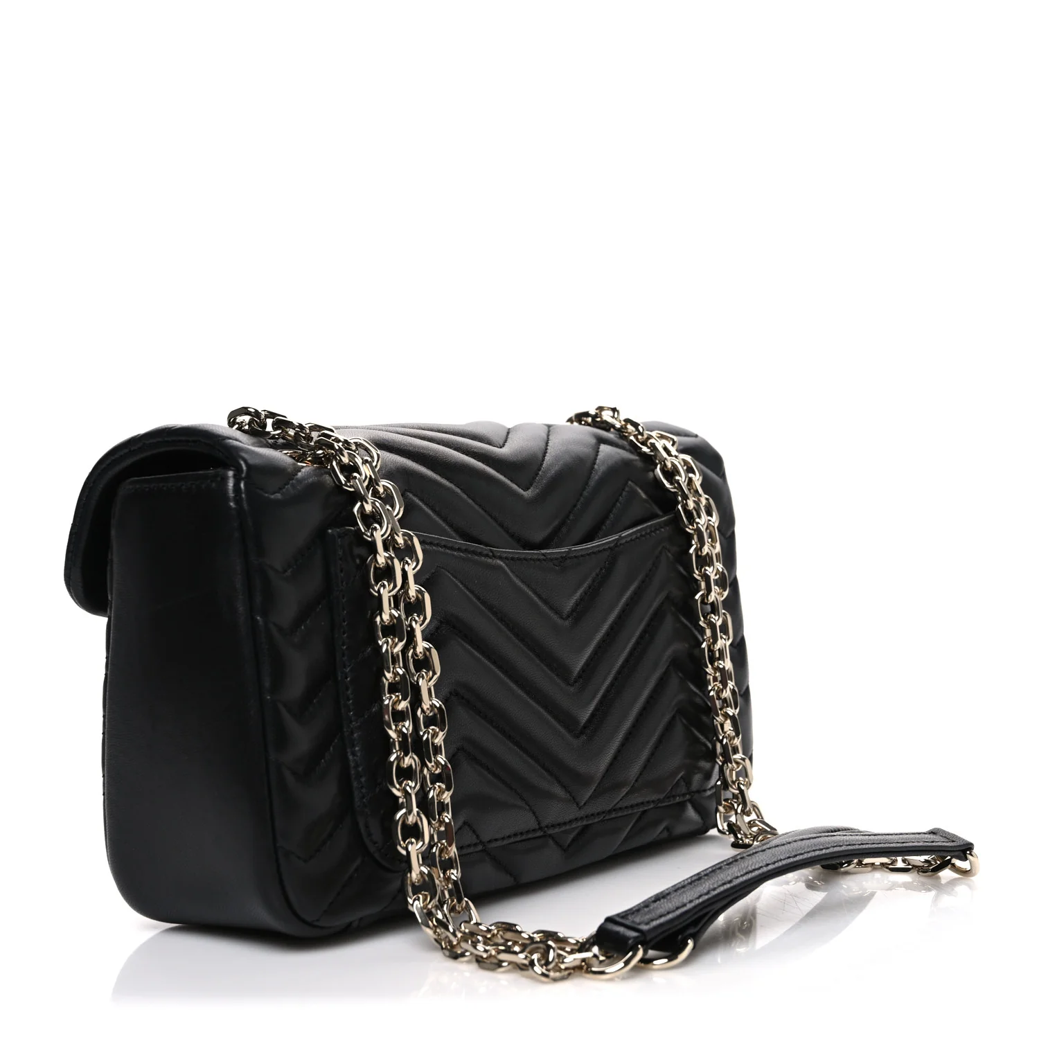 Lambskin Matelasse Medium GG Marmont Shoulder Bag Black - Image 2