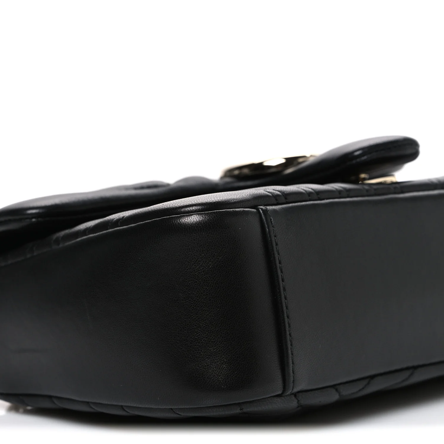 Lambskin Matelasse Medium GG Marmont Shoulder Bag Black - Image 8