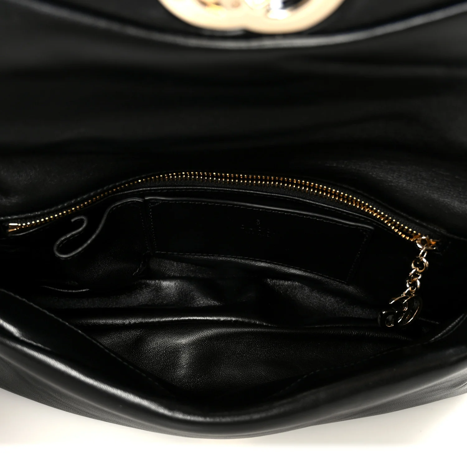 Lambskin Small GG Milano Top Handle Shoulder Bag Black - Image 5
