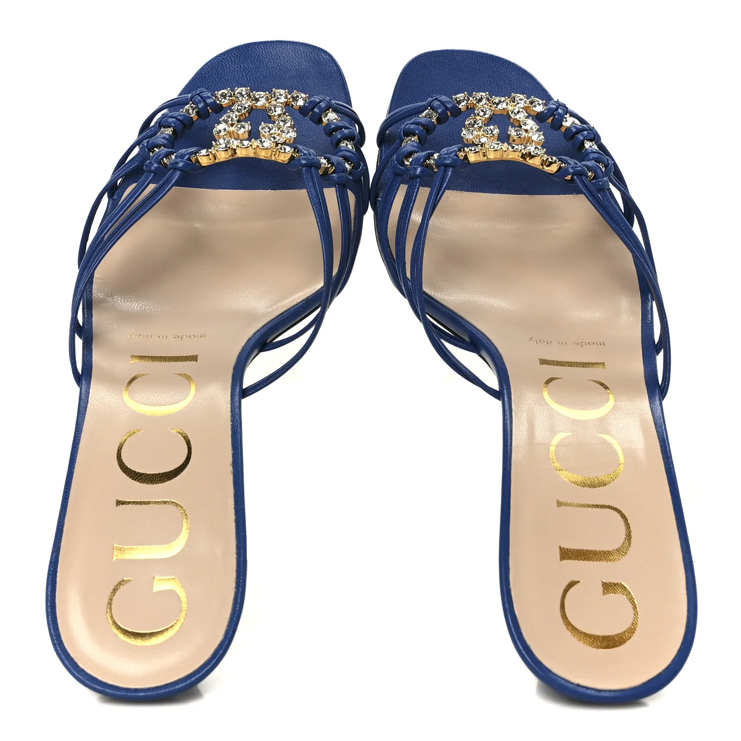 Malaga Kid Crystal GG Isa Ankle Strap 55mm Sandals 37 Rio Blue - Image 2