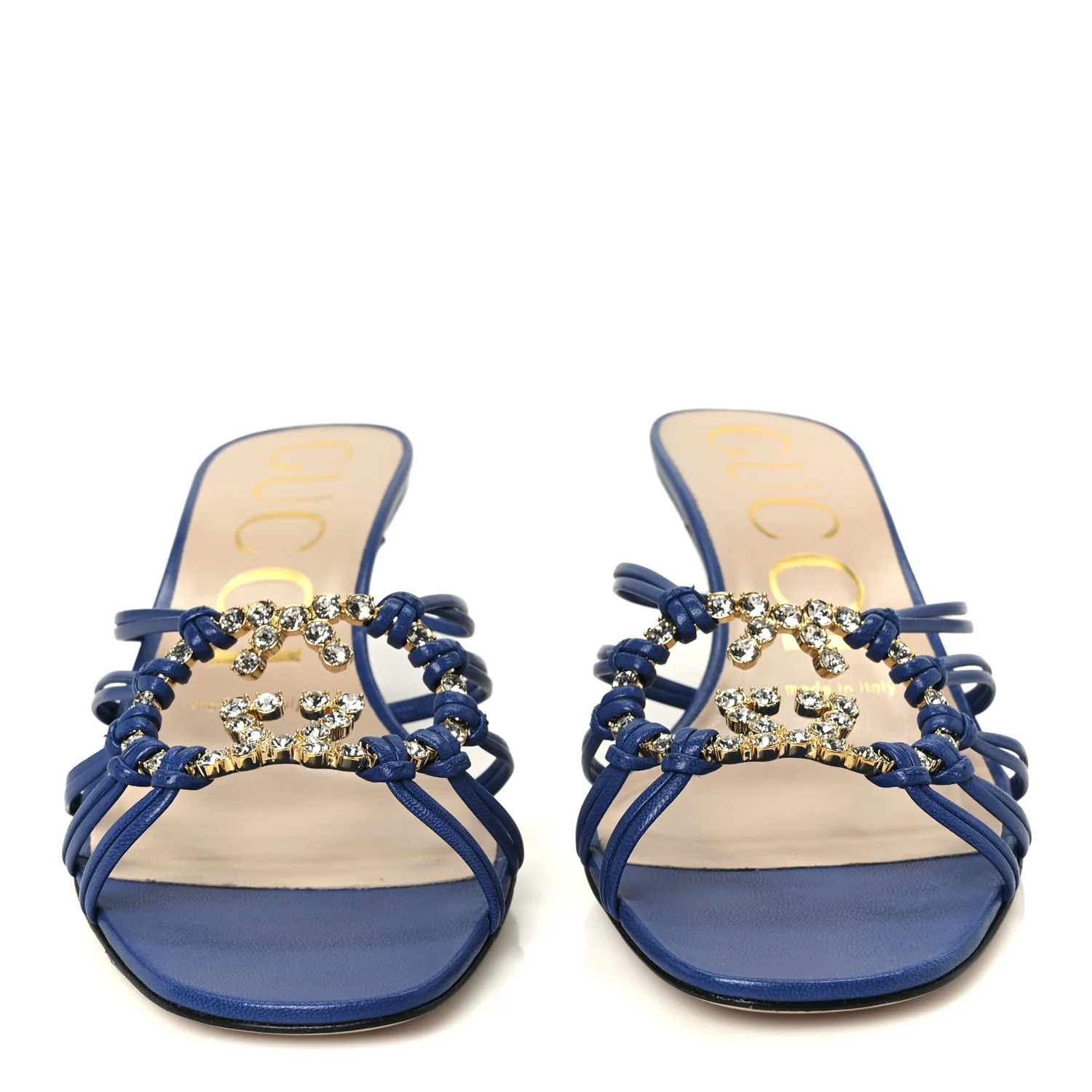 Malaga Kid Crystal GG Isa Ankle Strap 55mm Sandals 37 Rio Blue - Image 3