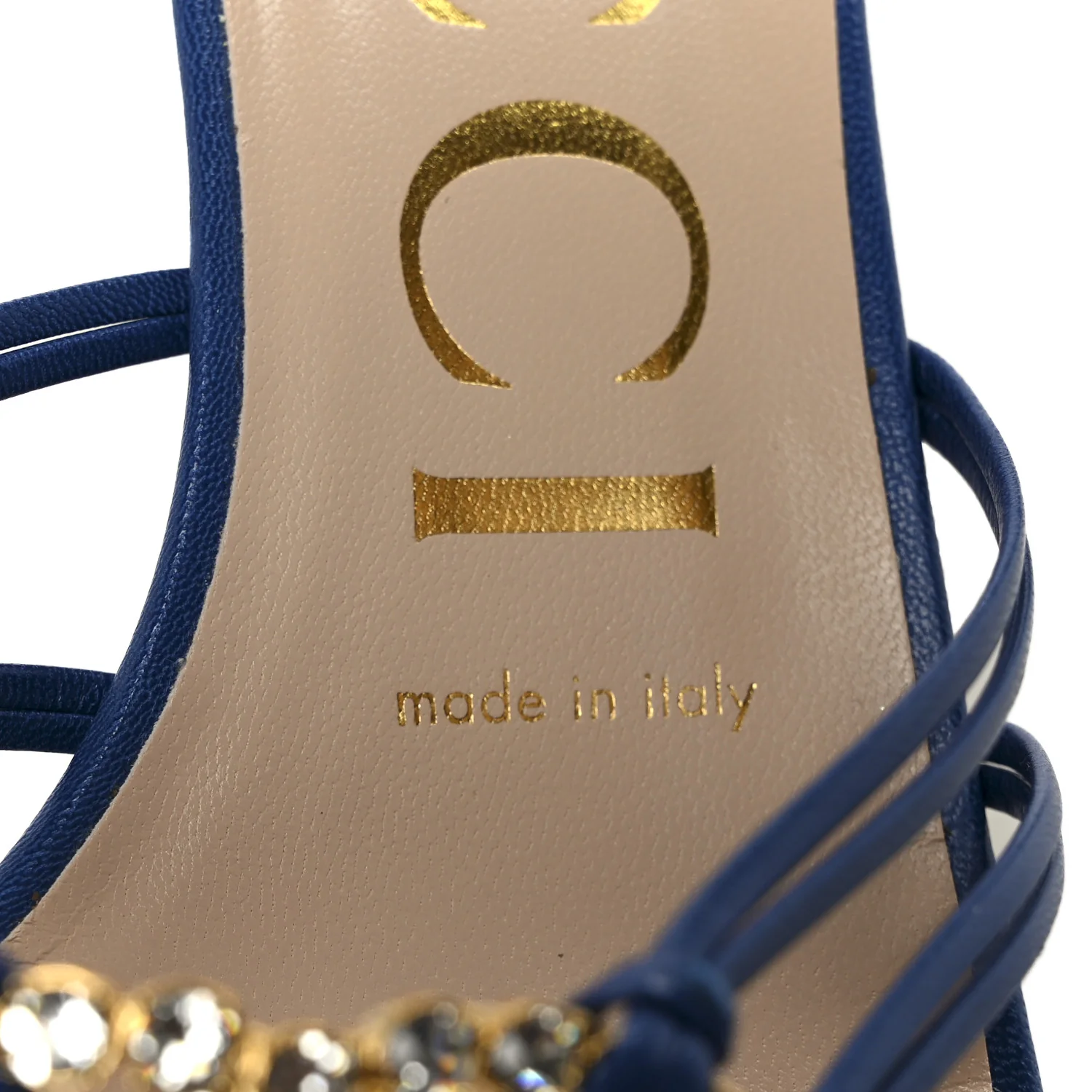 Malaga Kid Crystal GG Isa Ankle Strap 55mm Sandals 37 Rio Blue - Image 9