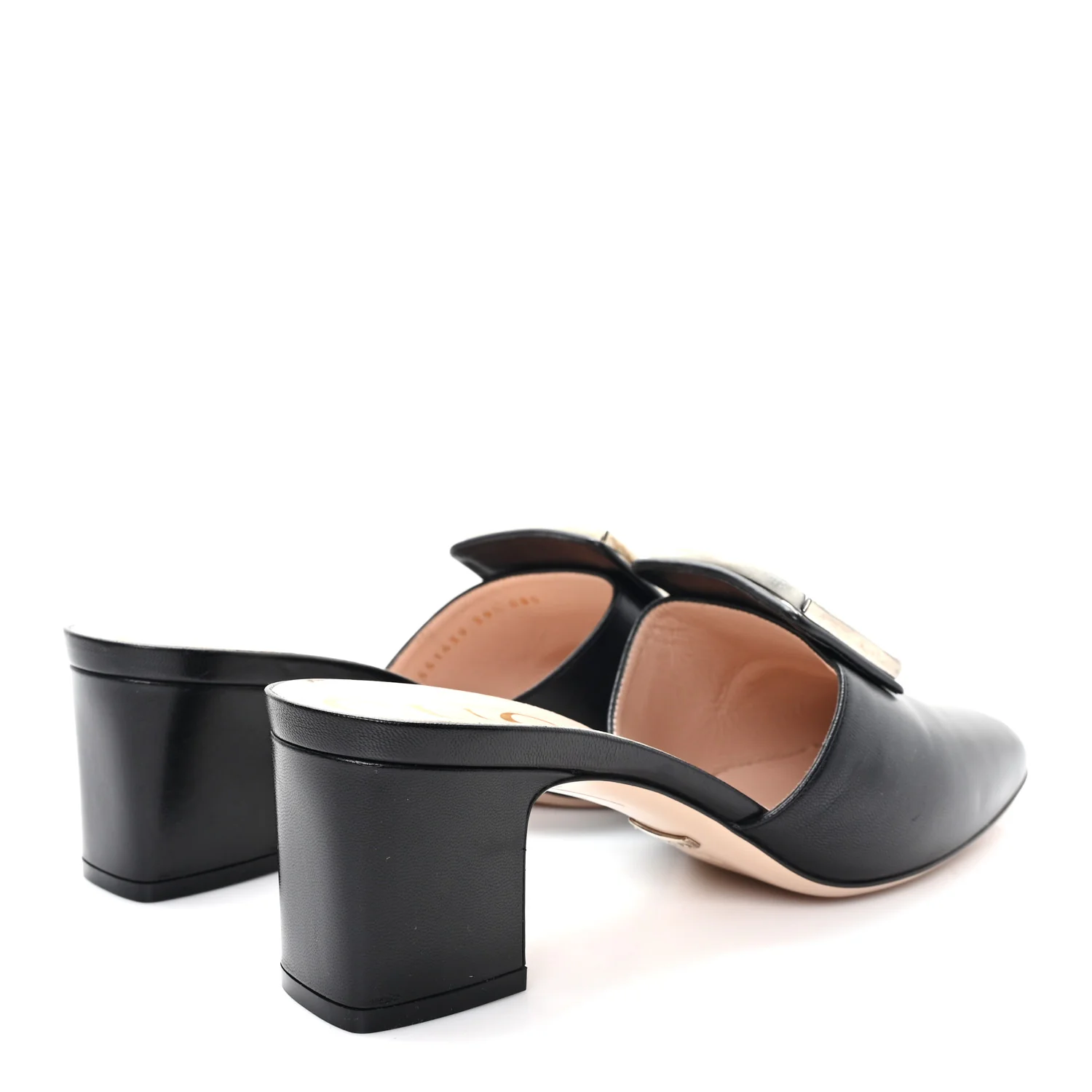 Malaga Kid Crystal Square G Madelyn 60mm Mules 39.5 Black - Image 5