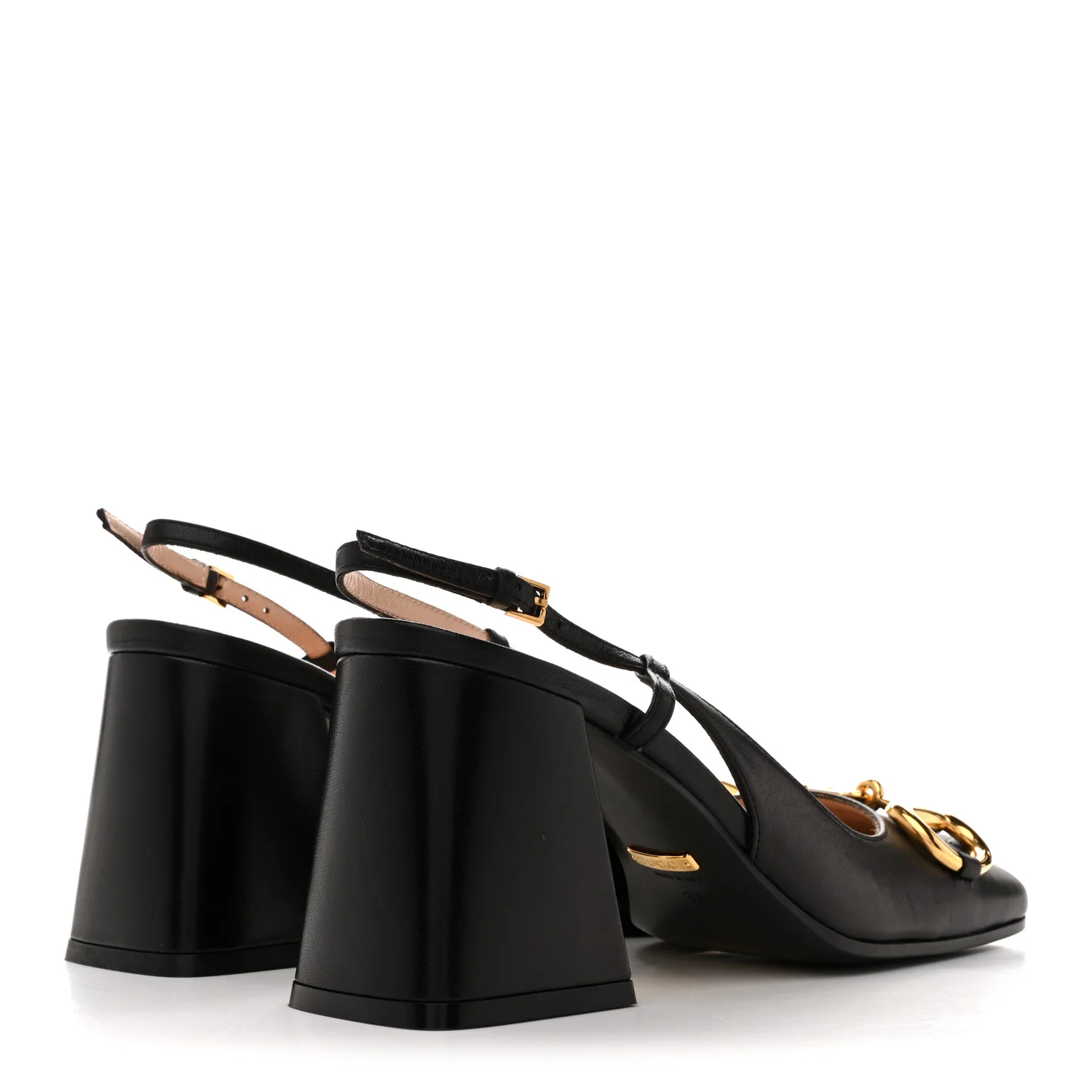 Malaga Kid Horsebit 75mm Slingback Pumps 37 Black - Image 5