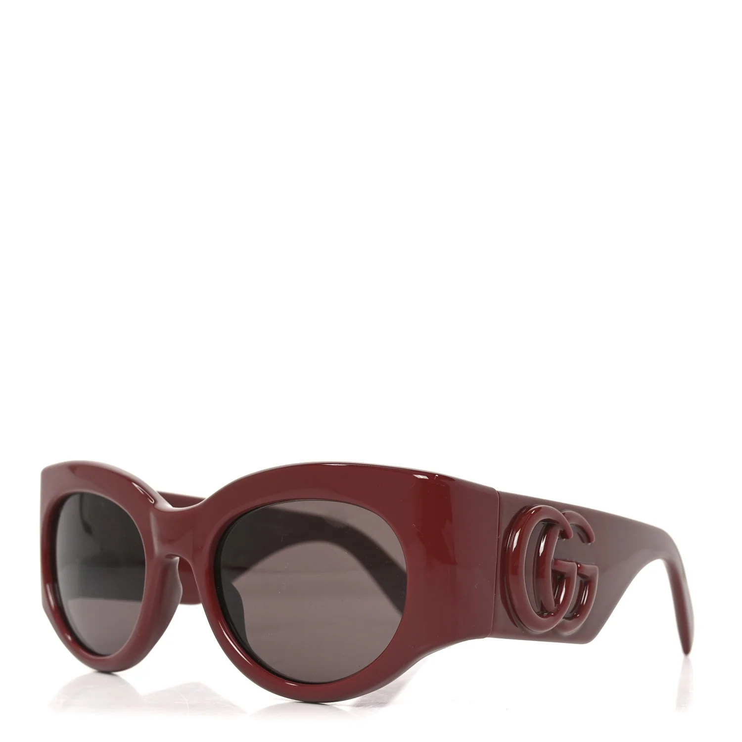 Marmont Monocolor 53mm Round Sunglasses GG1544S Burgundy Brown