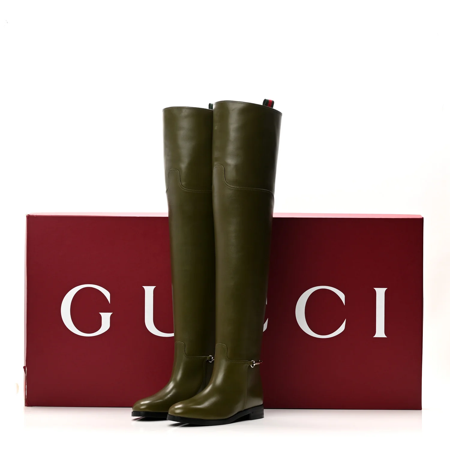 Marot Lux Slim Horsebit Over The Knee 38 Luscious Green - Image 10