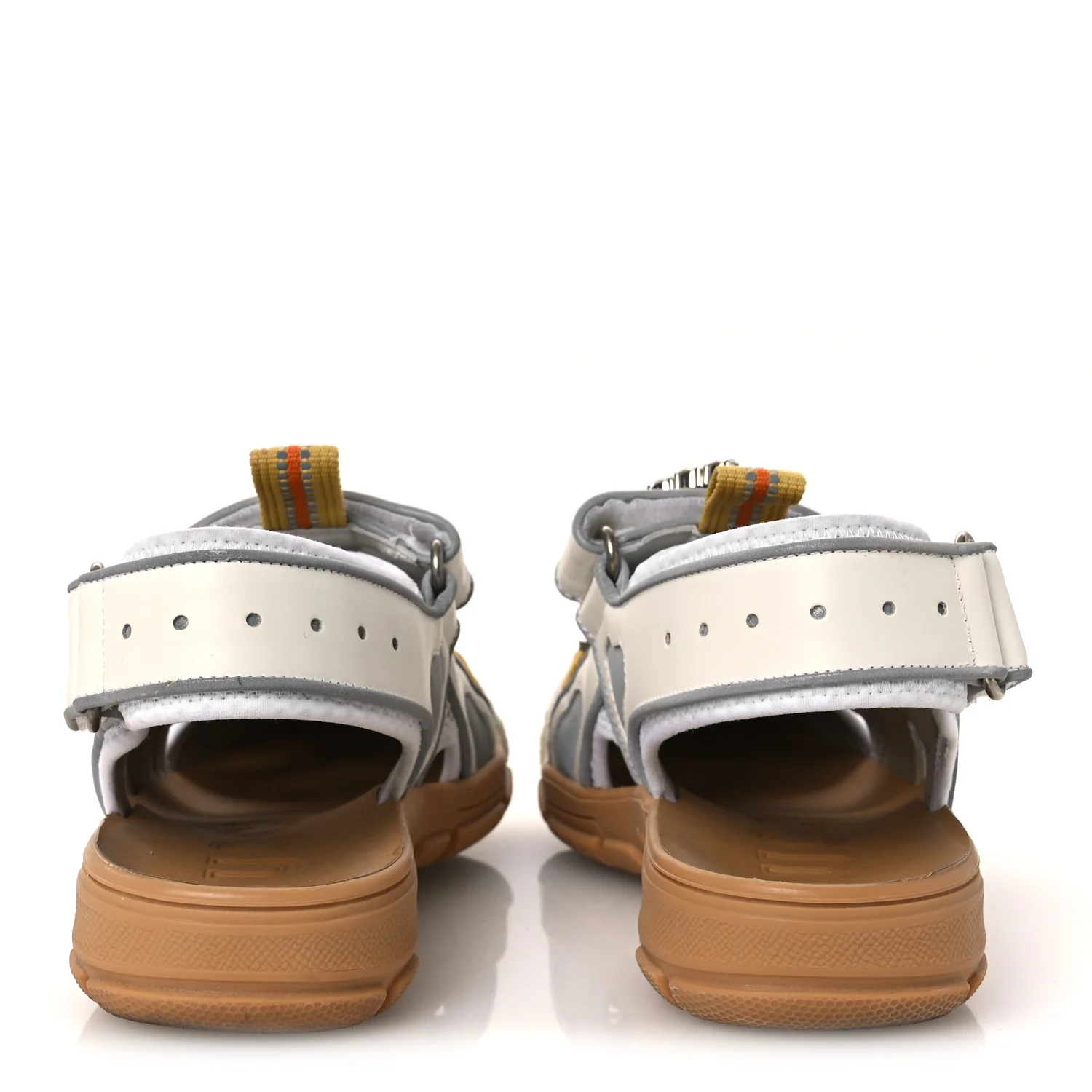 Mesh Fabric Tinsel Sport Sandals 36 White Silver - Image 6
