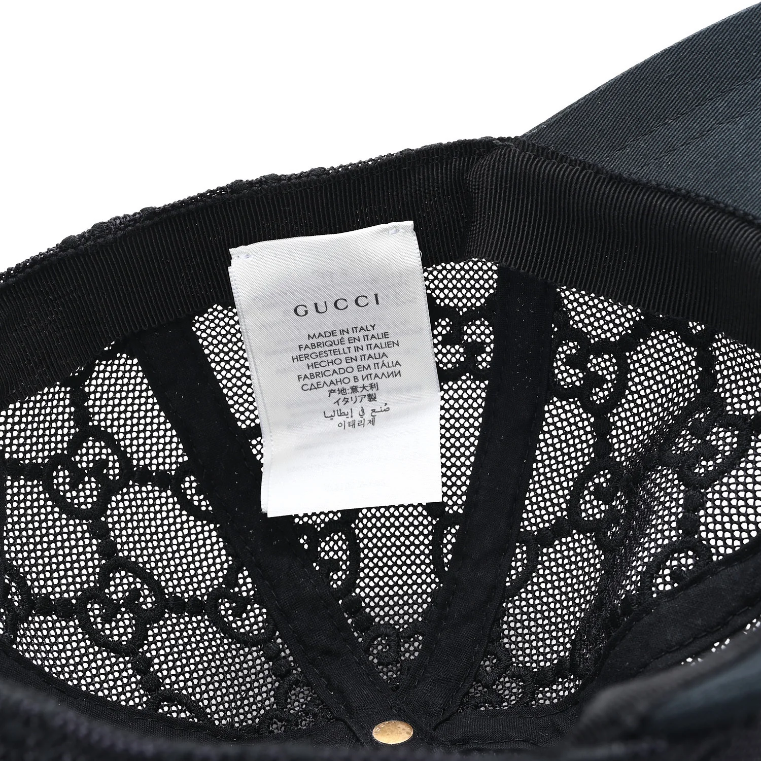 Mesh GG Monogram Shivali Baseball Hat M Black - Image 9