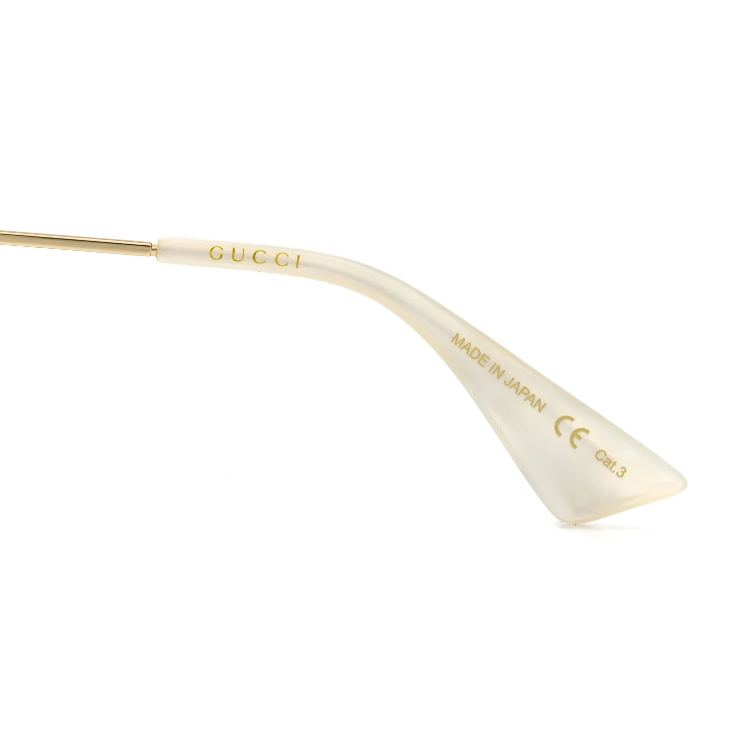 Metal Round Frame Tiger Print Sunglasses GG0061S Gold - Image 5
