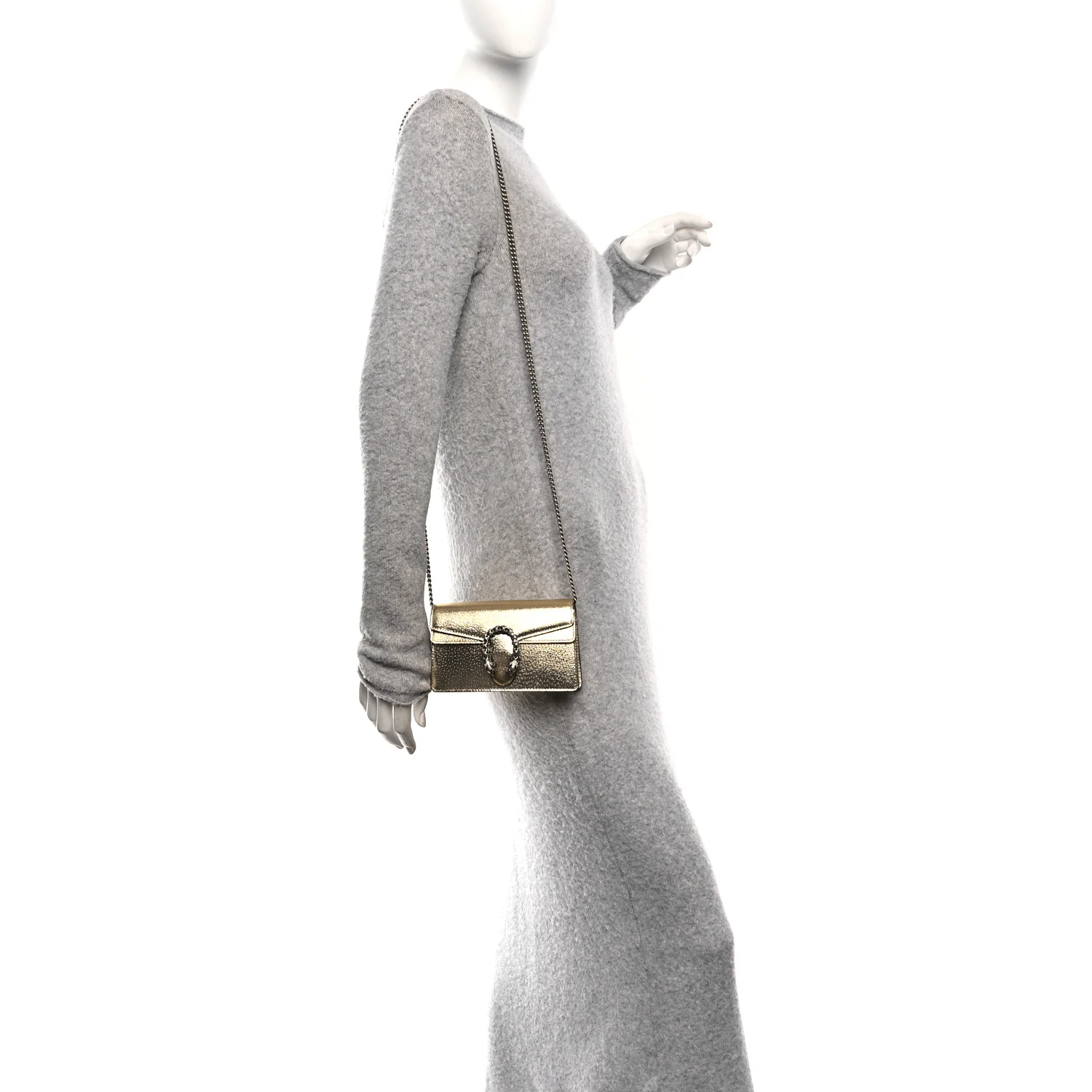 Metallic Calfskin Super Mini Dionysus Shoulder Bag Gold - Image 2