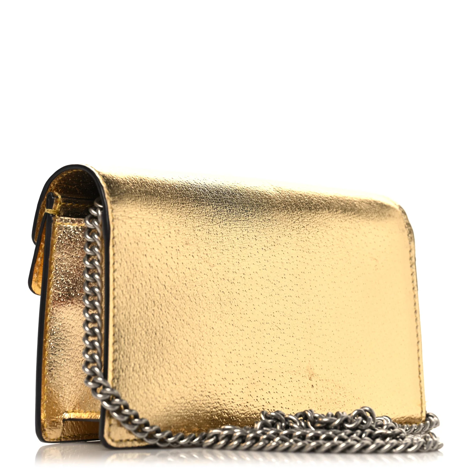 Metallic Calfskin Super Mini Dionysus Shoulder Bag Gold - Image 3