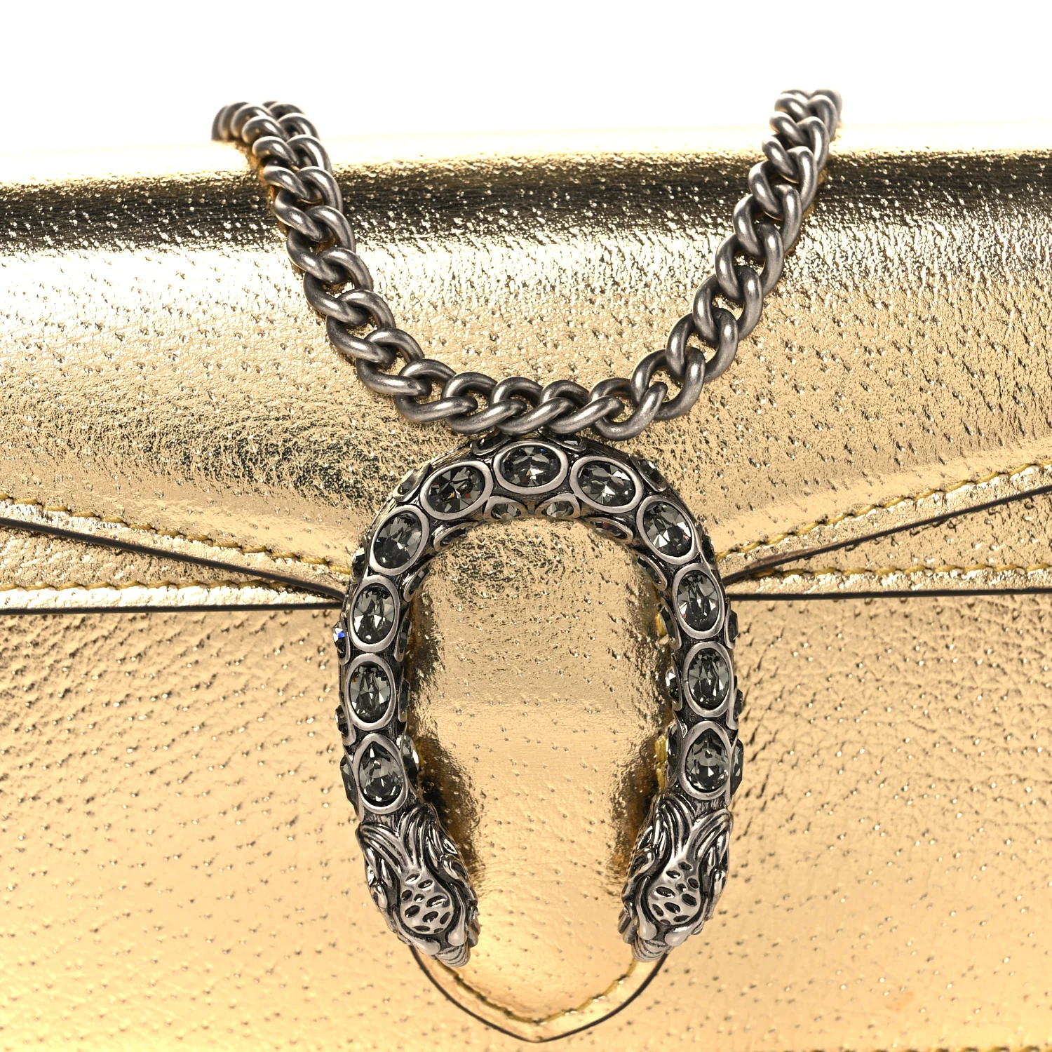 Metallic Calfskin Super Mini Dionysus Shoulder Bag Gold - Image 7