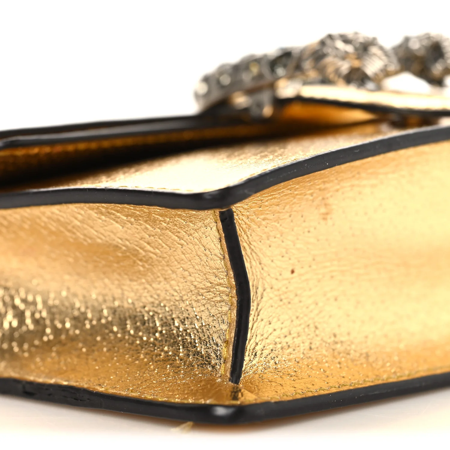 Metallic Calfskin Super Mini Dionysus Shoulder Bag Gold - Image 8