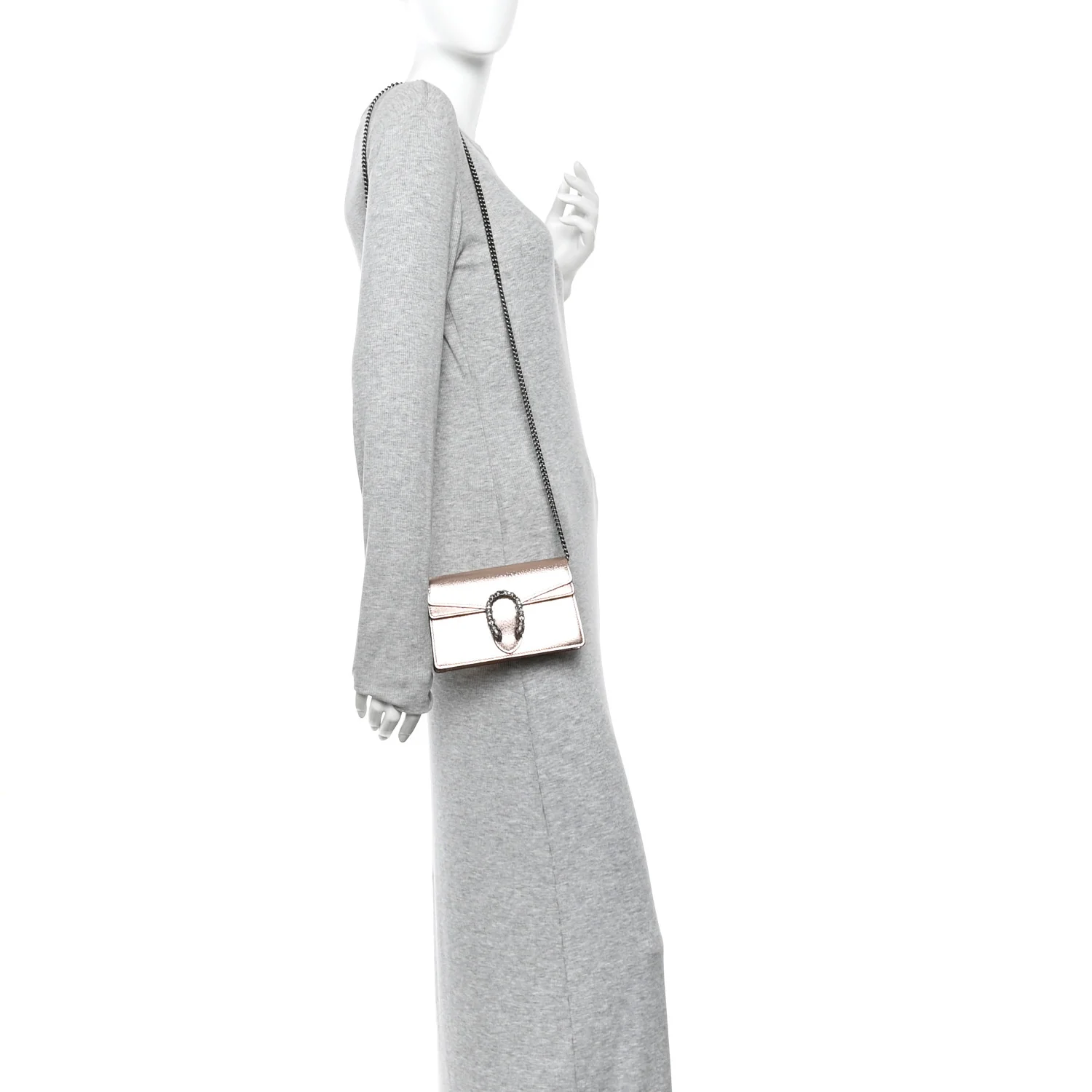Metallic Calfskin Super Mini Dionysus Shoulder Bag Rose Gold - Image 2