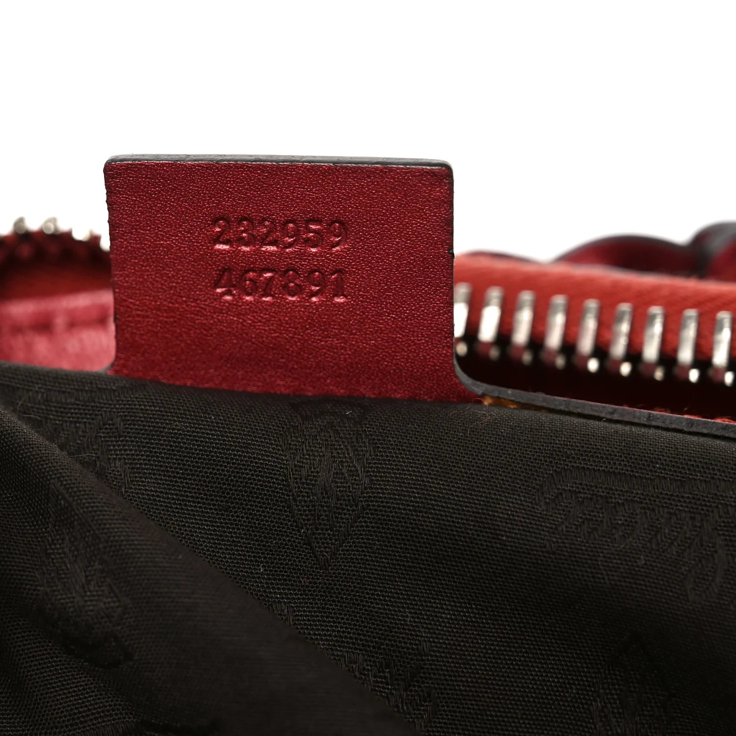 Metallic Guccissima Medium Bamboo Bar Tote Red - Image 7