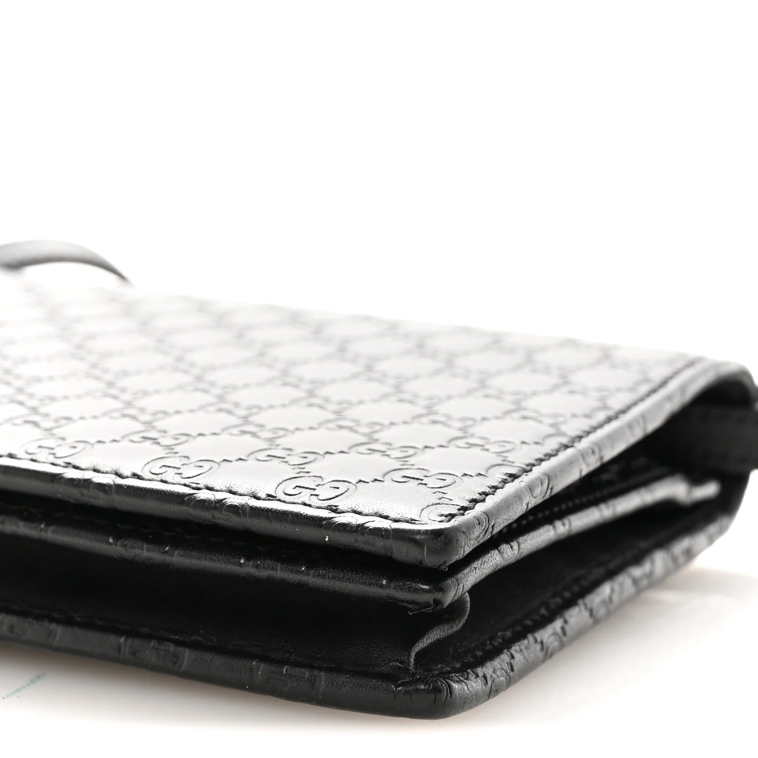 Microguccissima Crossbody Wallet Black - Image 9