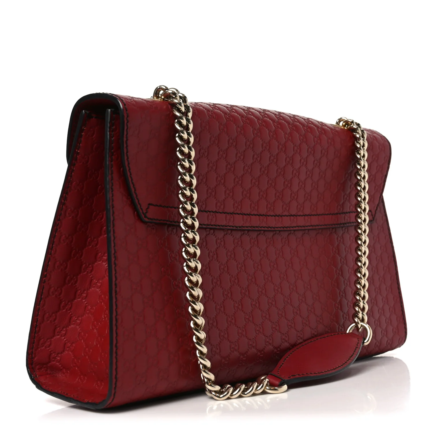 Microguccissima Medium Emily Chain Shoulder Bag Red - Image 3