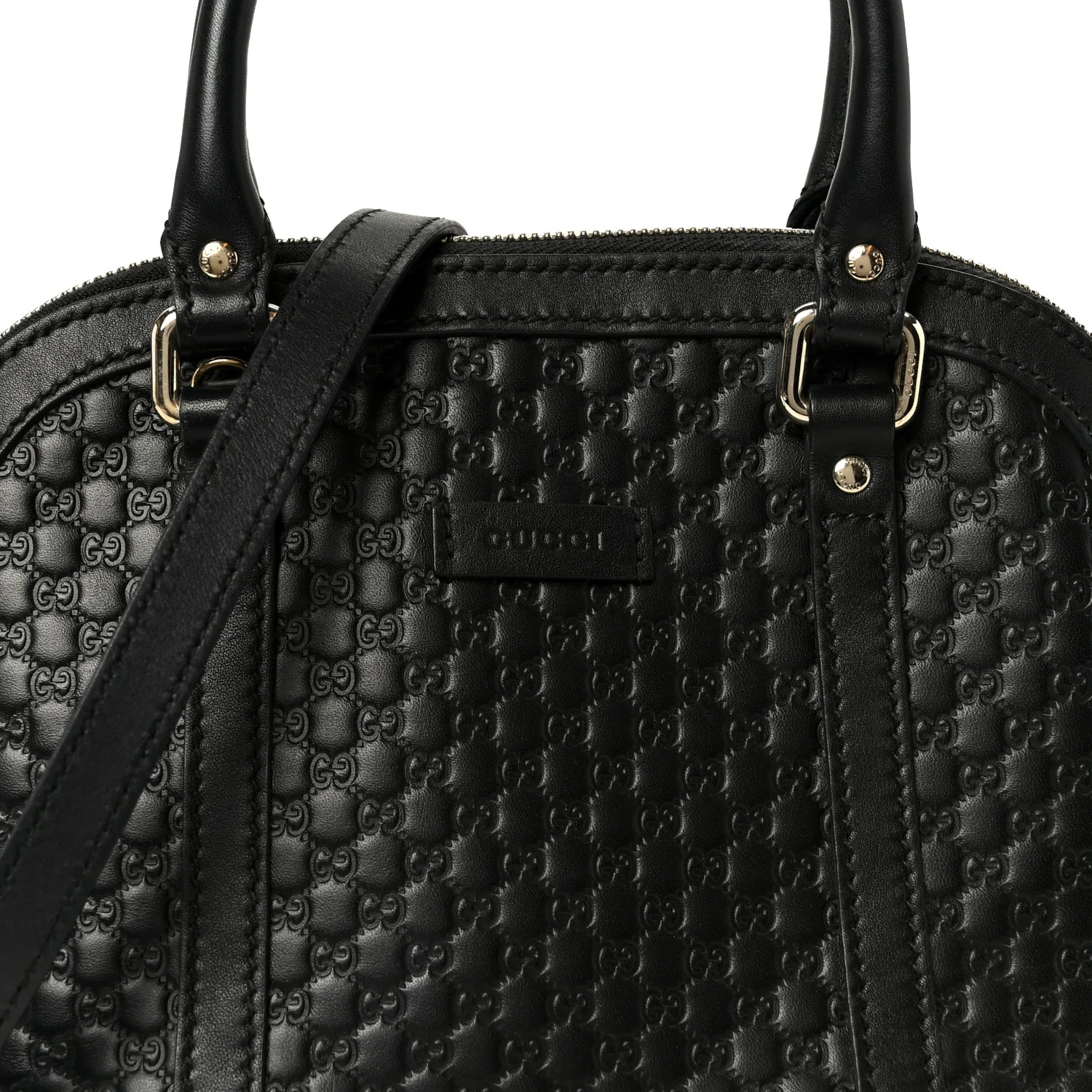 Microguccissima Mini Dome Bag Black - Image 8