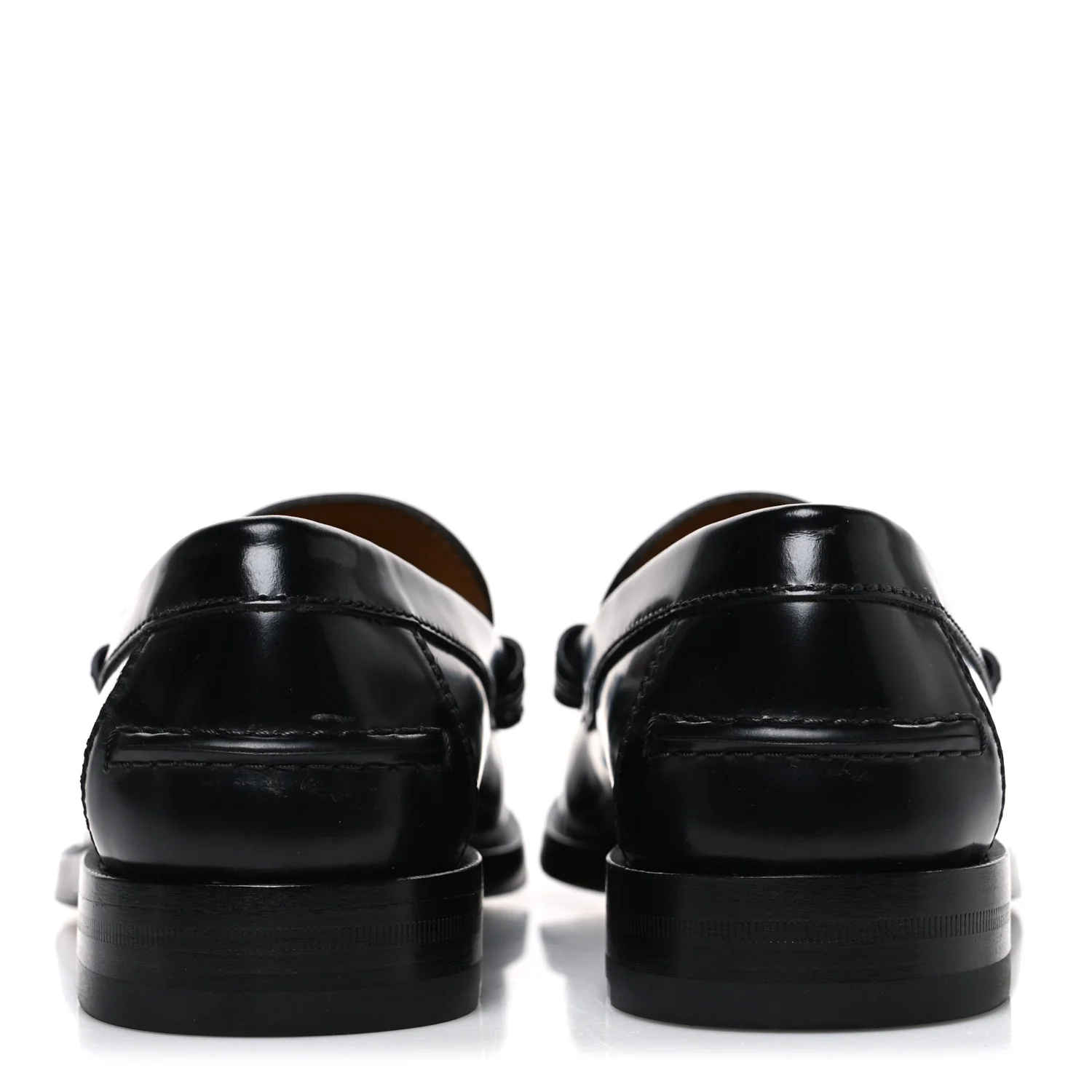 Millennial Ribot Cut Out Interlocking G Loafers 39.5 Black - Image 6