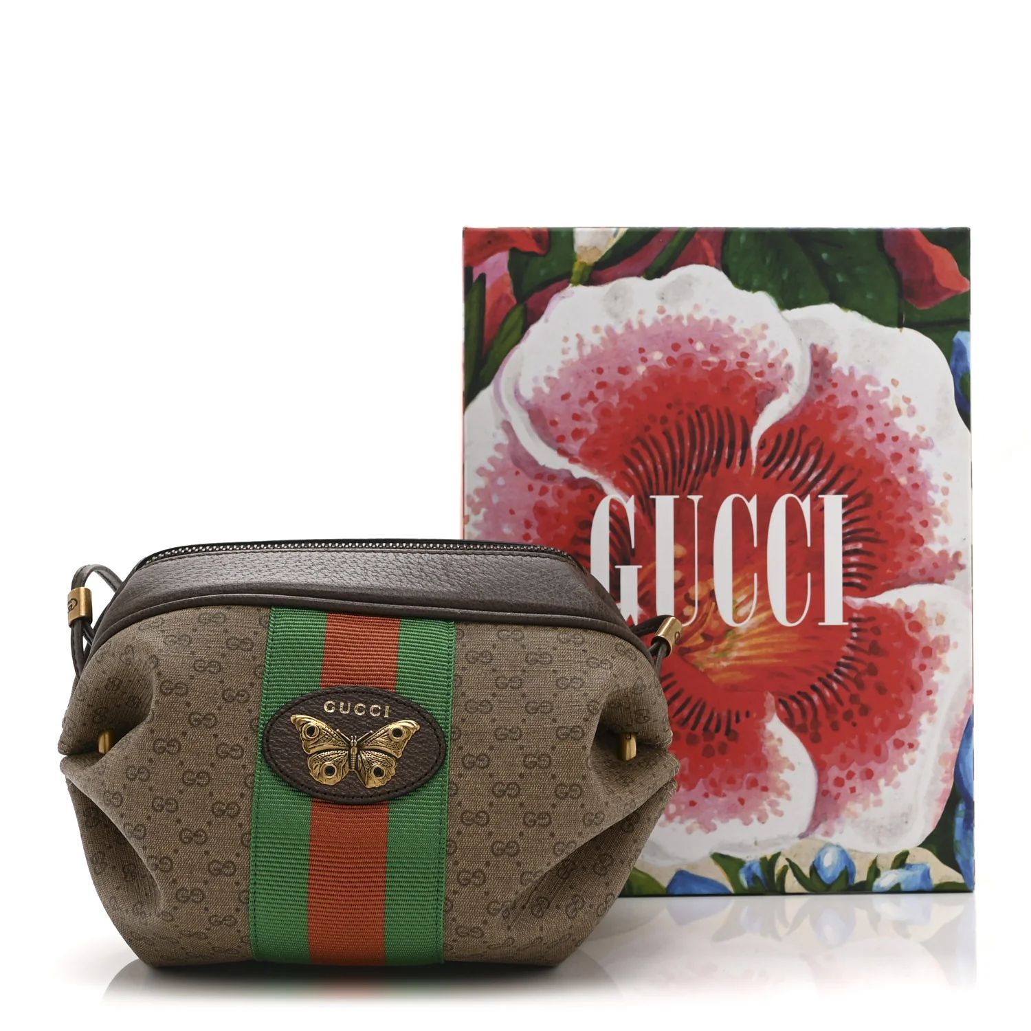 Mini Vintage GG Supreme Monogram Web Butterfly New Candy Crossbody Beige New Acero - Image 11