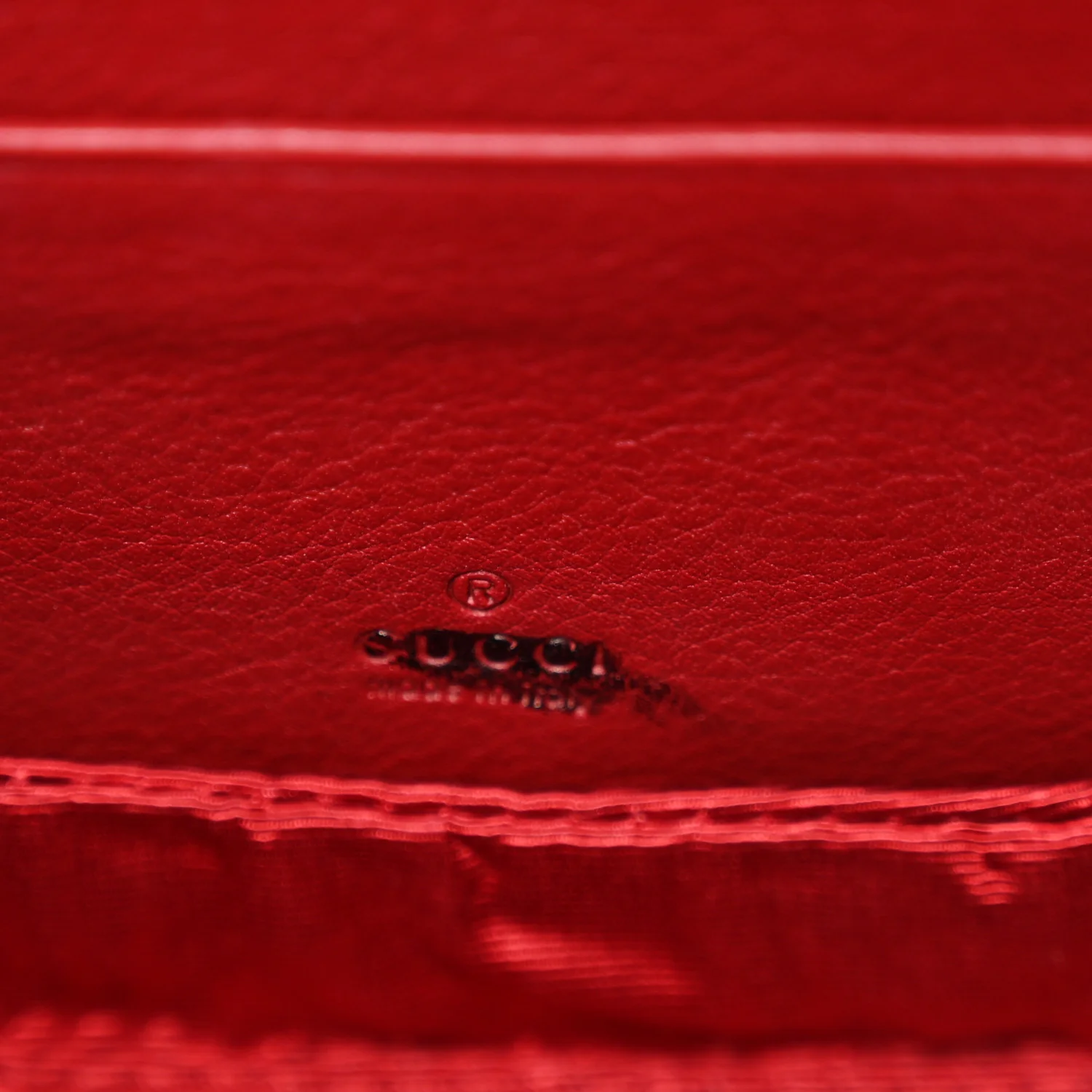 Moire Fabric Calfskin Rhinestone Monogram Monochrome Lizard Embossed Mini Bamboo 1947 Top Handle Chain Bag Red - Image 6