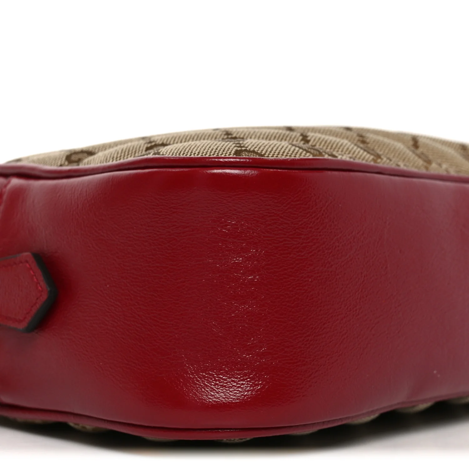 Monogram Azalea Calfskin Matelasse Diagonal Small GG Marmont Chain Shoulder Bag Beige Ebony New Cherry Red - Image 9