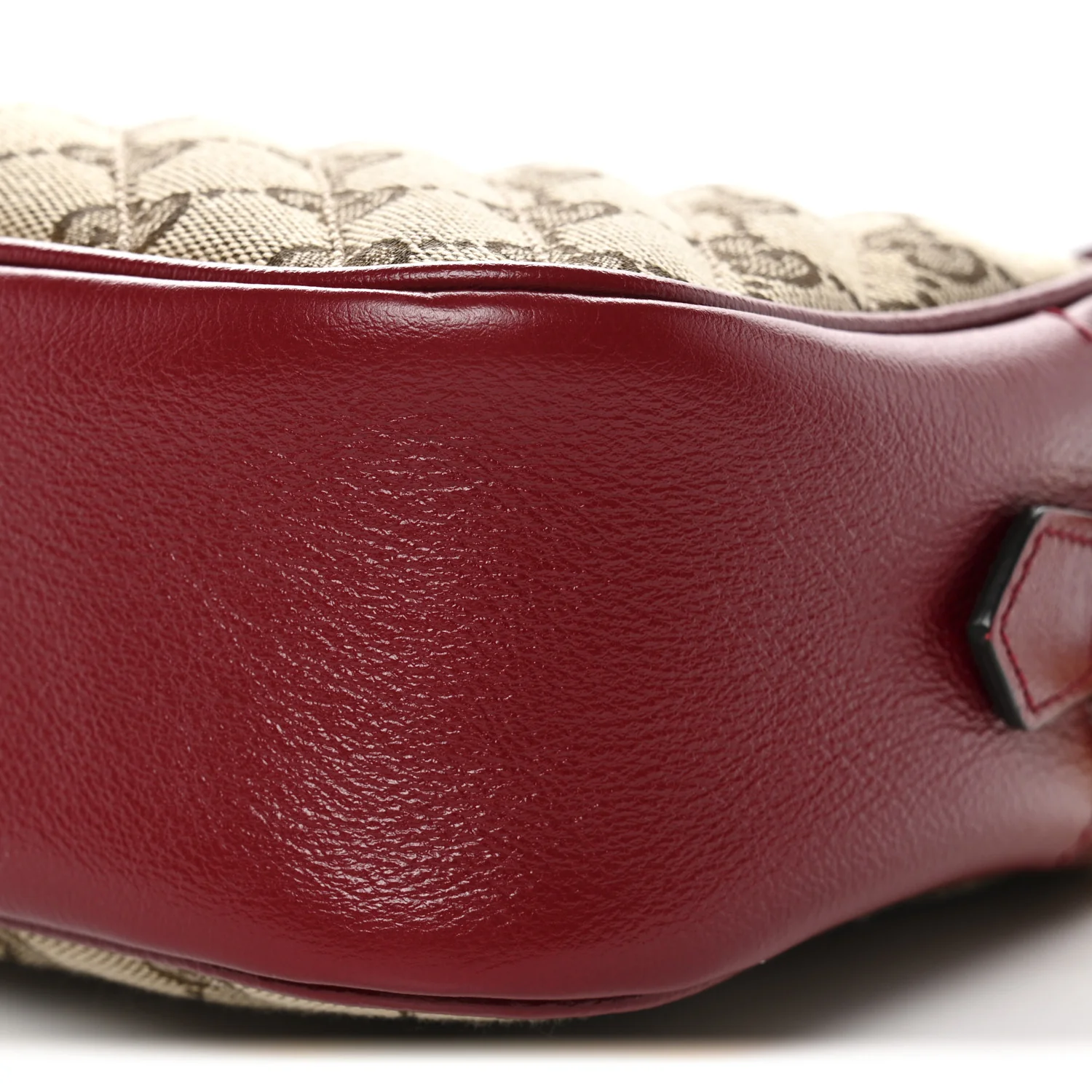 Monogram Azalea Calfskin Matelasse Diagonal Small GG Marmont Chain Shoulder Bag Beige Ebony New Cherry Red - Image 10