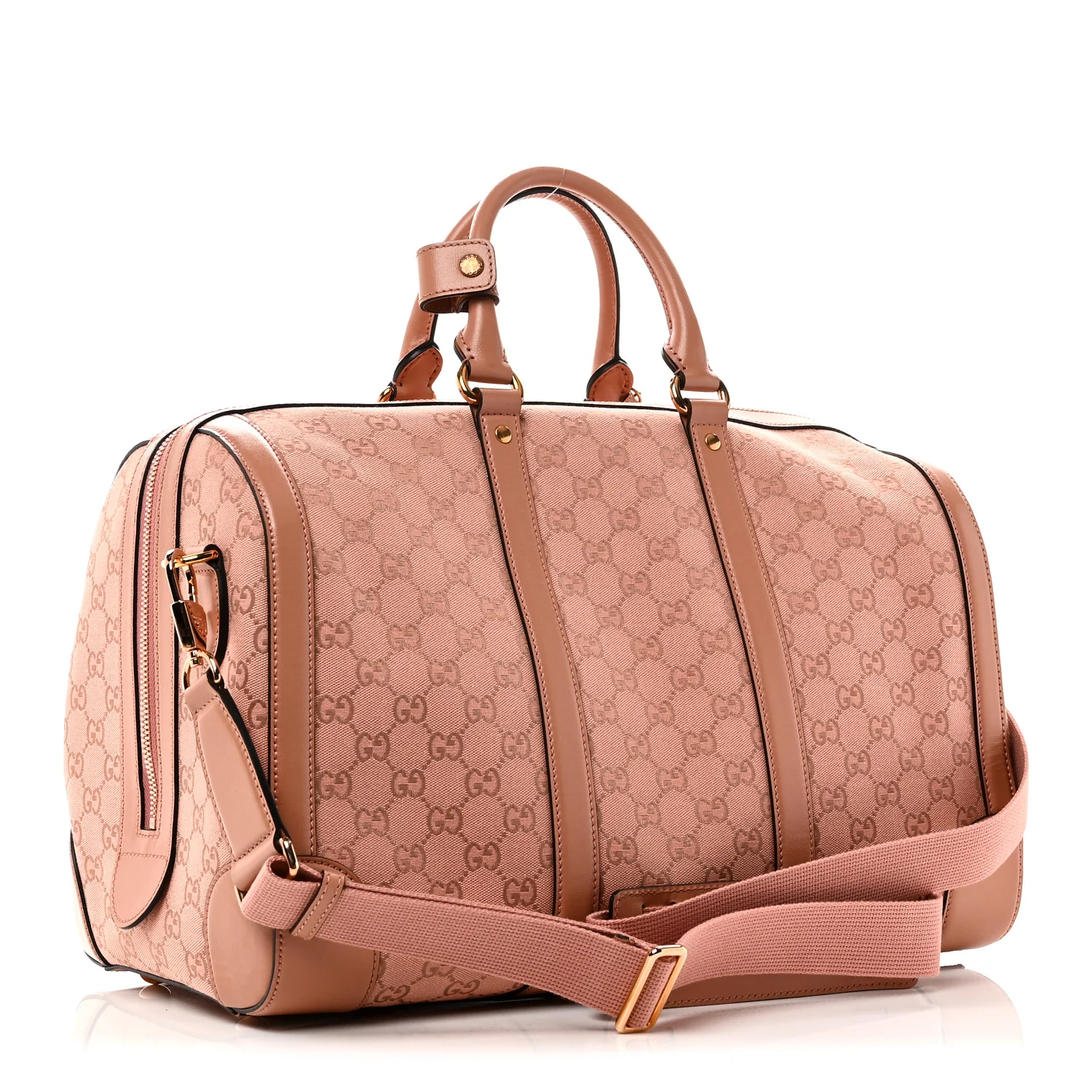 Monogram Azalea Calfskin Small Retro Interlocking G Duffle Bag Cloche Rose Pink - Image 2