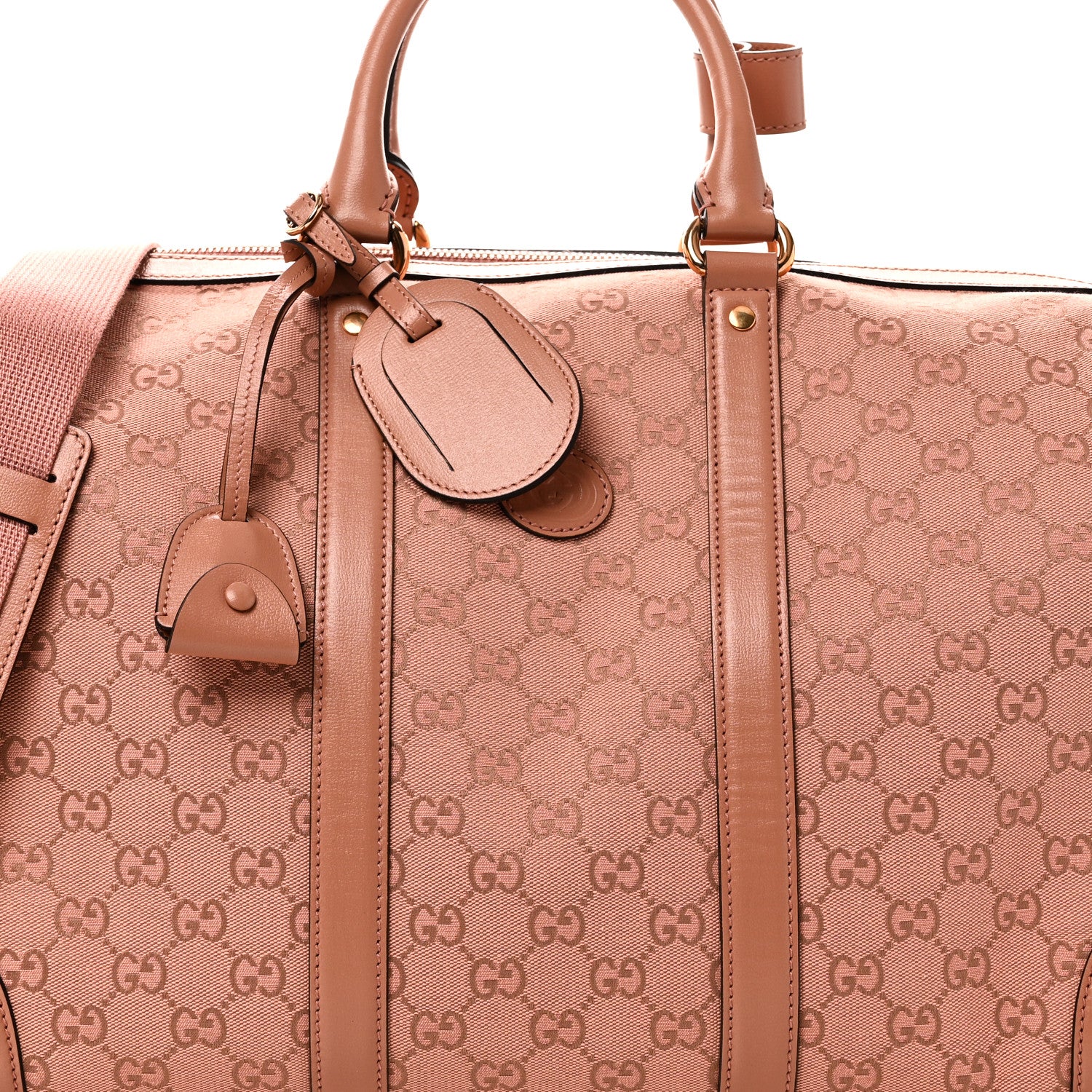 Monogram Azalea Calfskin Small Retro Interlocking G Duffle Bag Cloche Rose Pink - Image 7