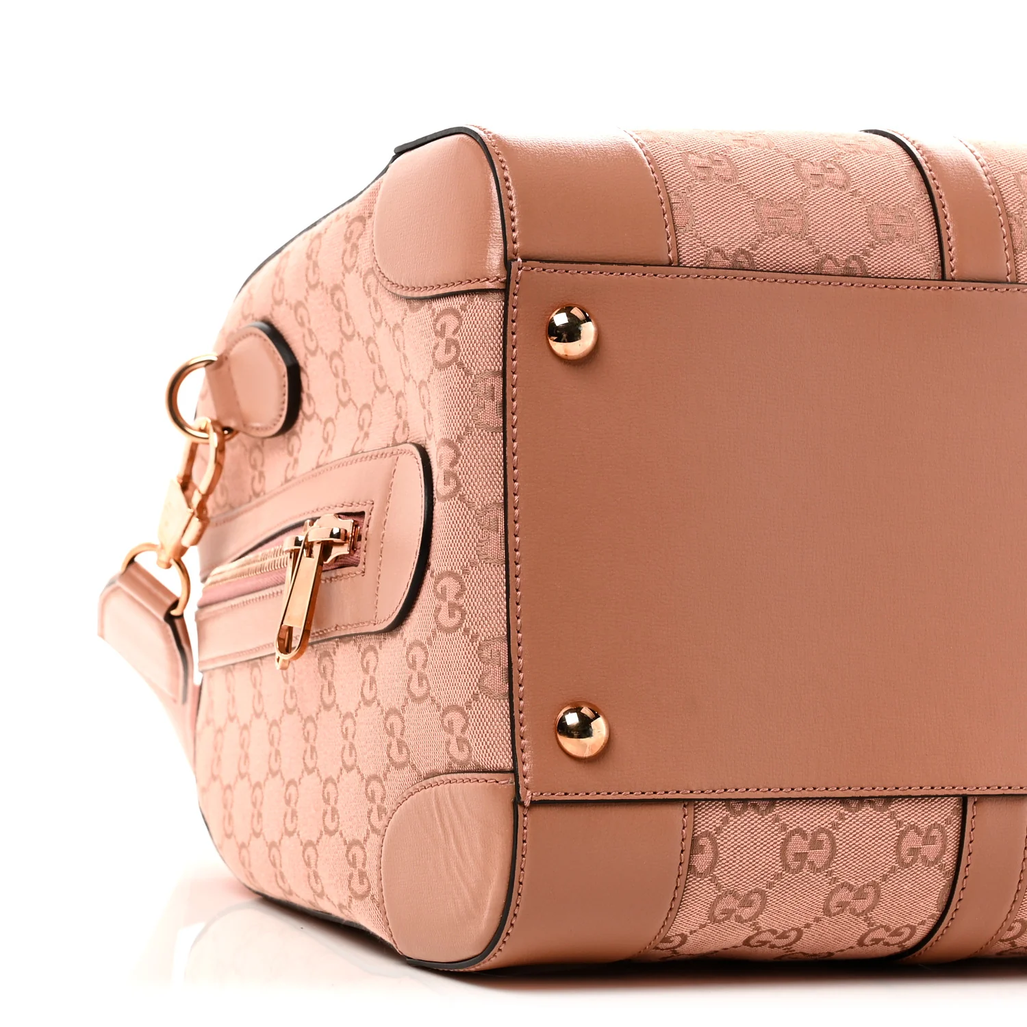 Monogram Azalea Calfskin Small Retro Interlocking G Duffle Bag Cloche Rose Pink - Image 8