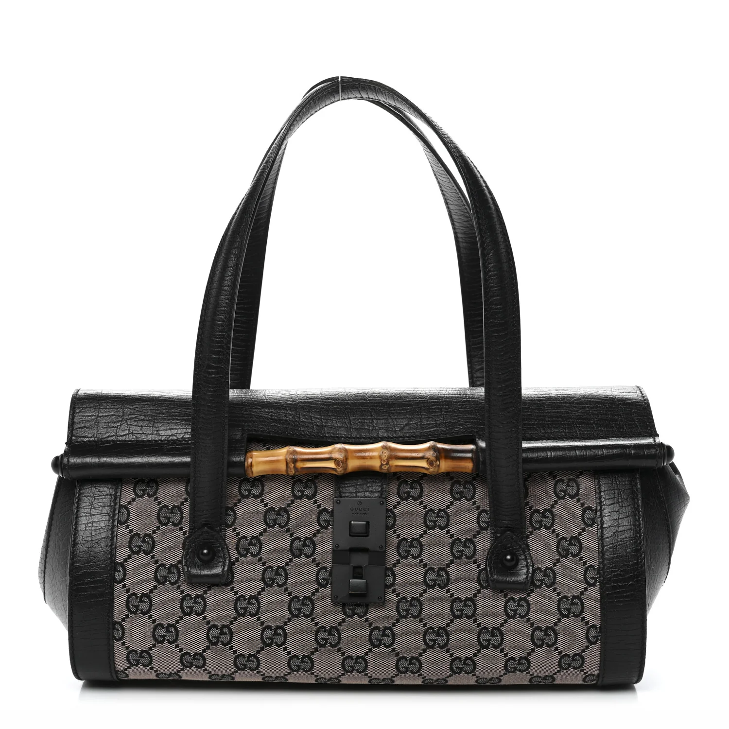 Monogram Bamboo Bullet Handbag Black