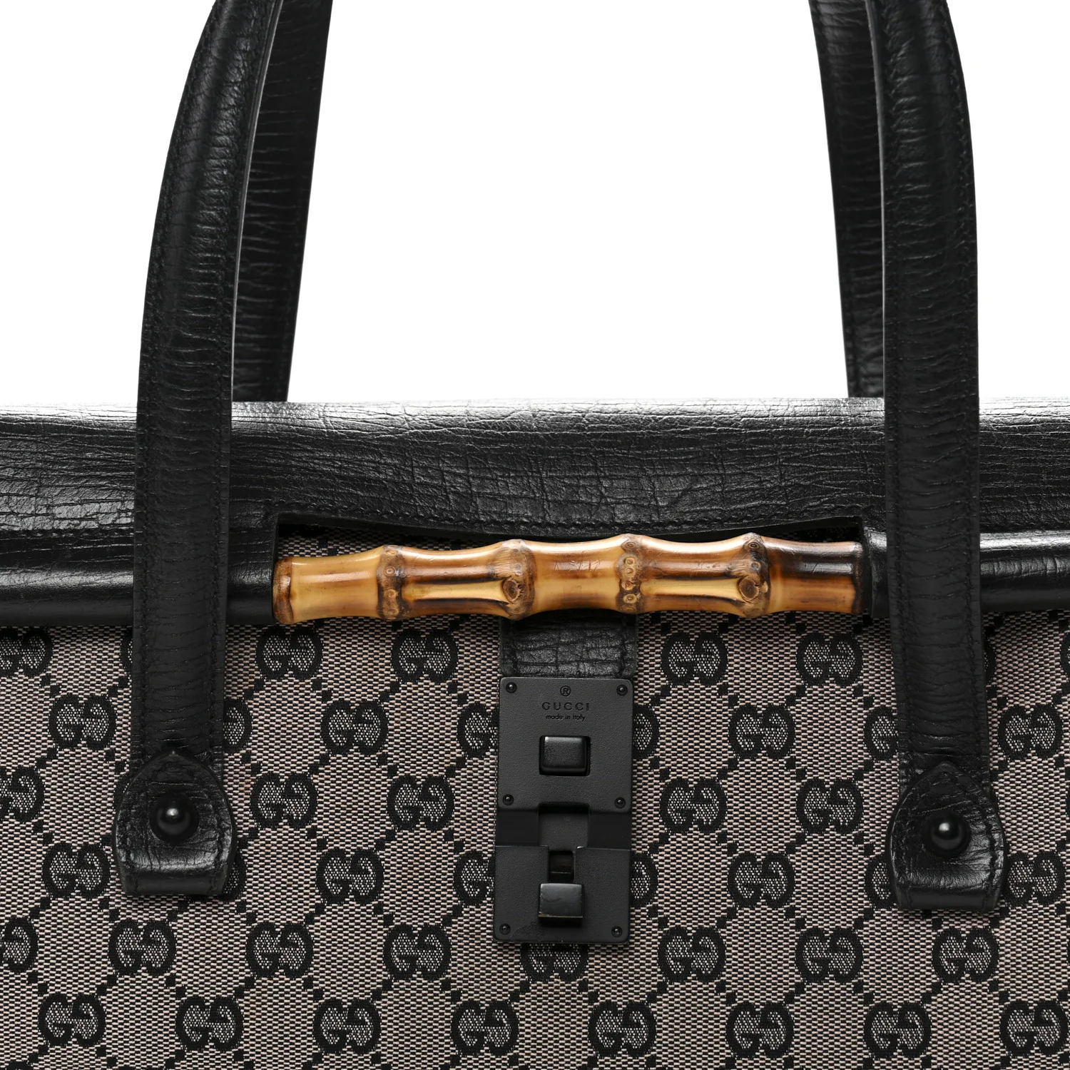 Monogram Bamboo Bullet Handbag Black - Image 8