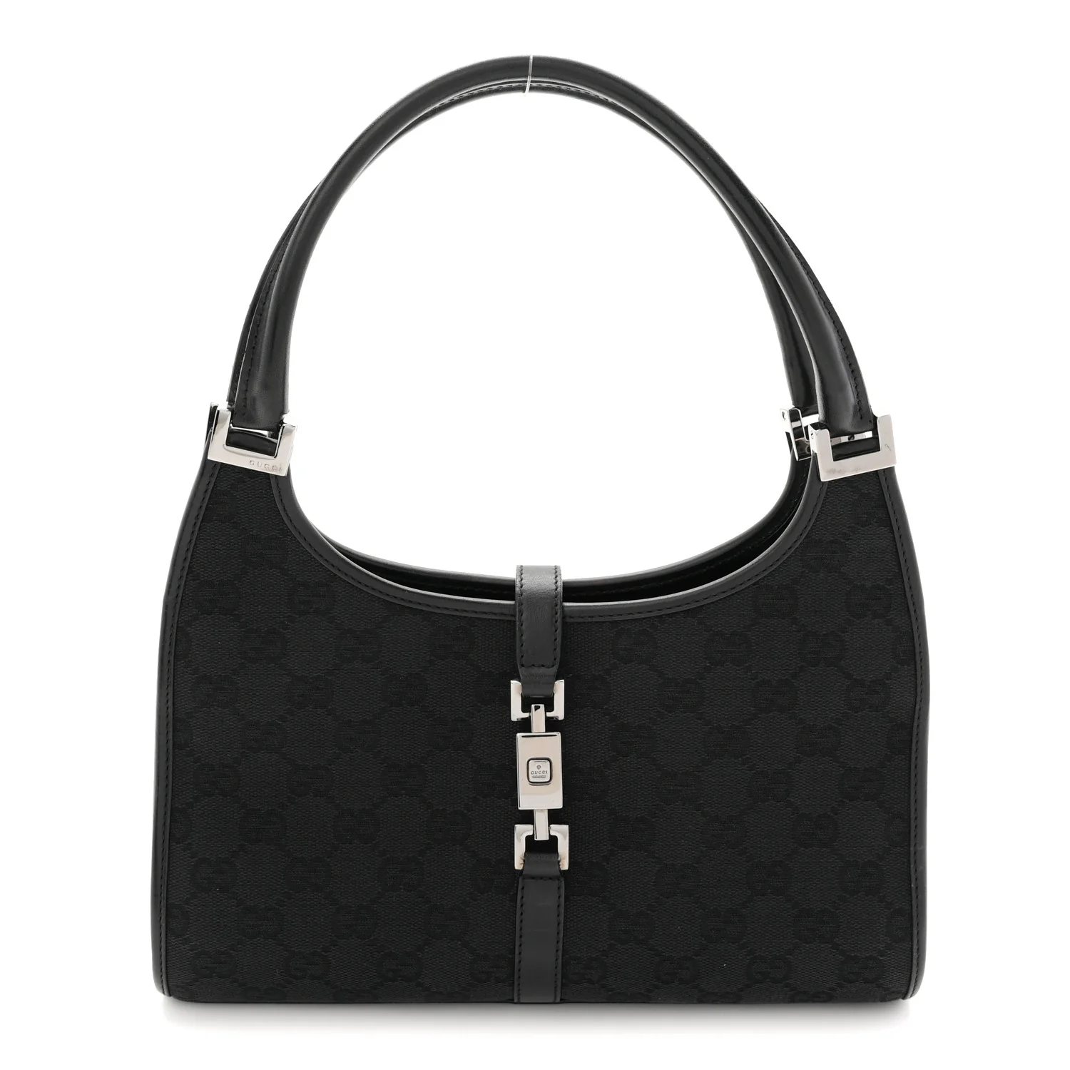 Monogram Bardot Shoulder Bag Black