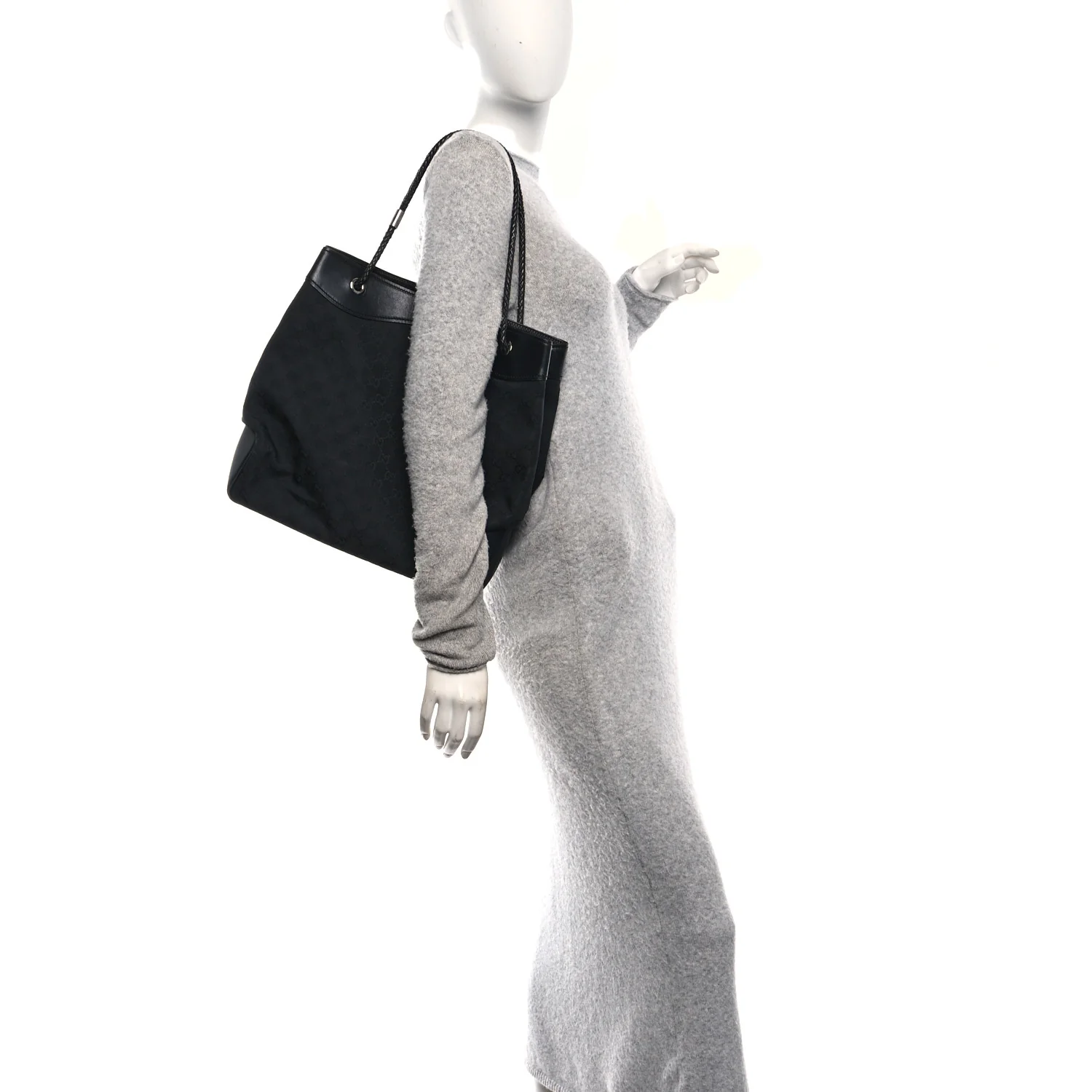 Monogram Braided Tote Black - Image 2