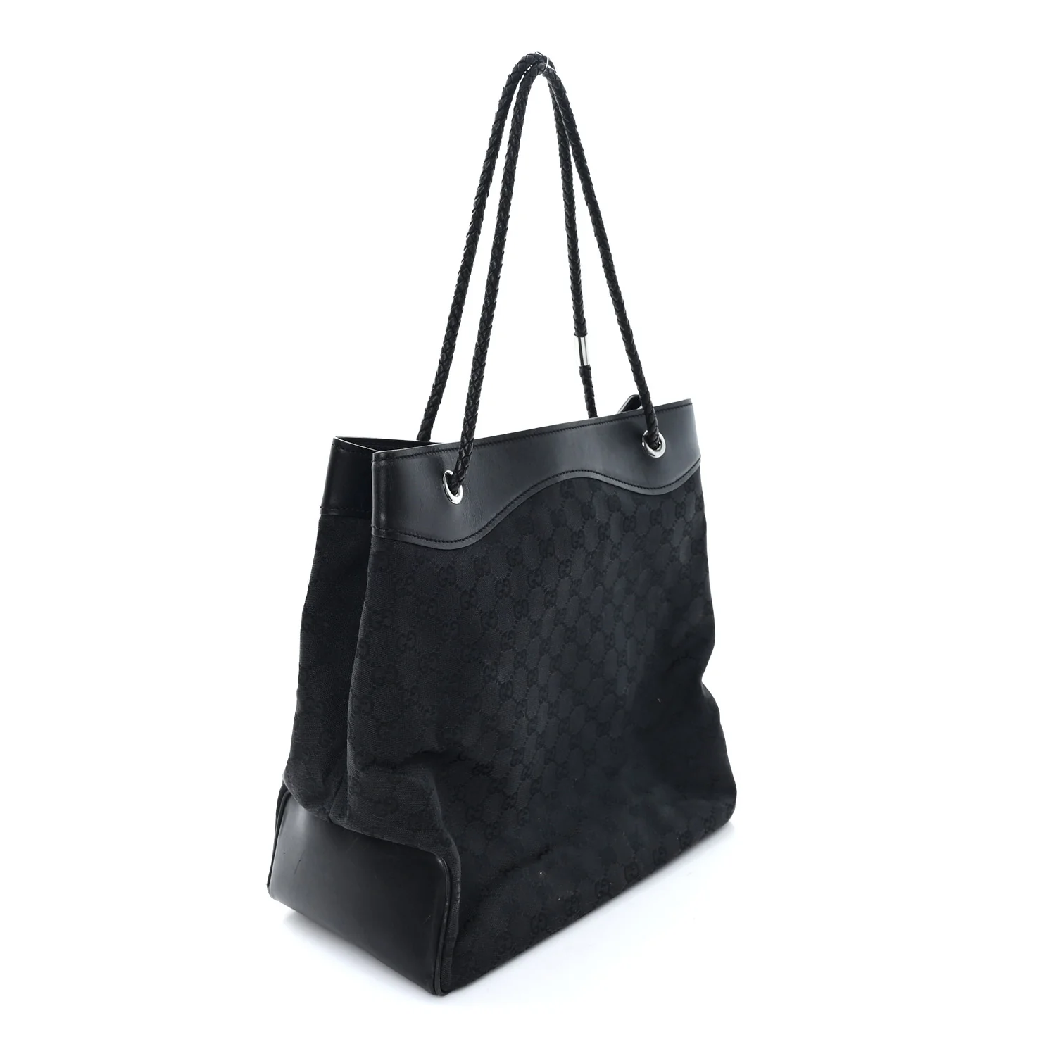 Monogram Braided Tote Black - Image 3
