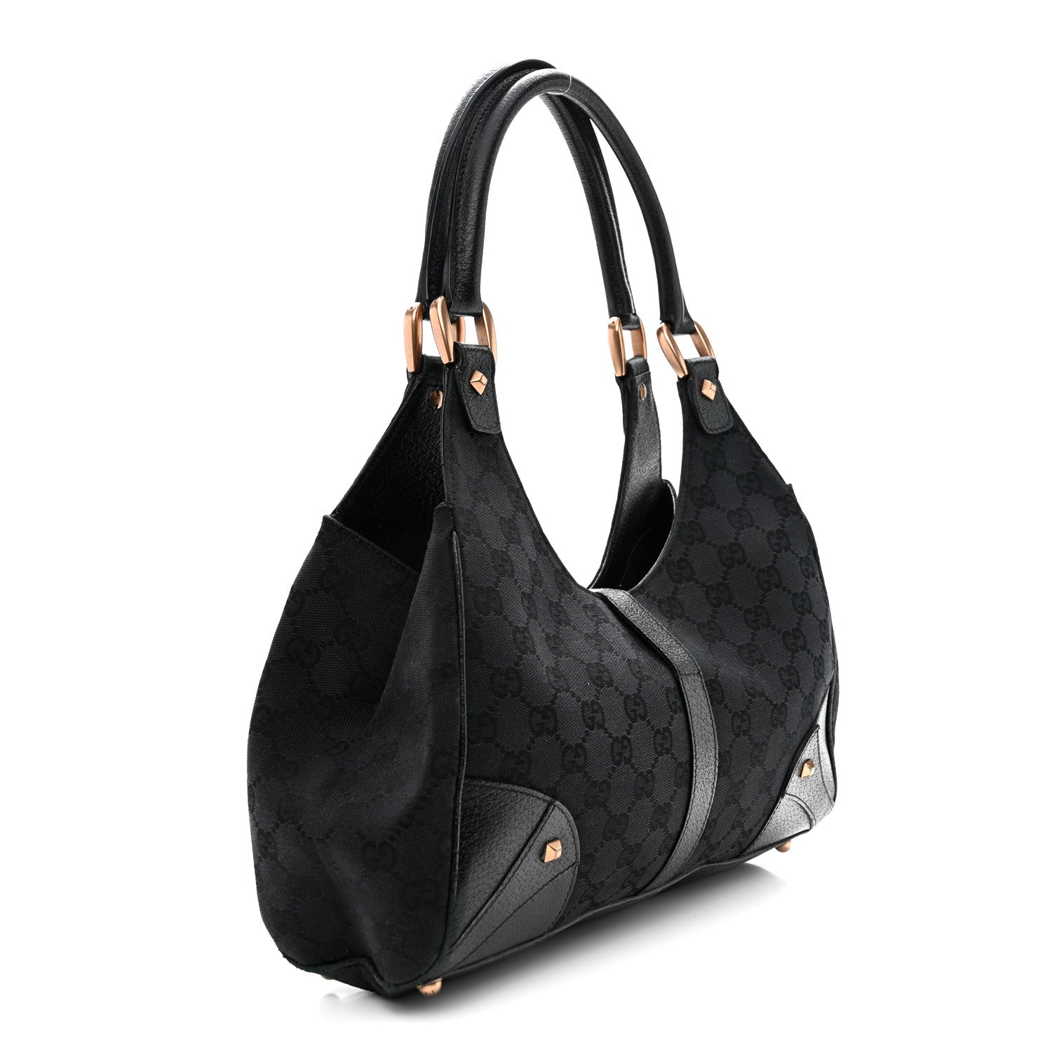 Monogram Calfskin Large Bardot Tote Black - Image 3