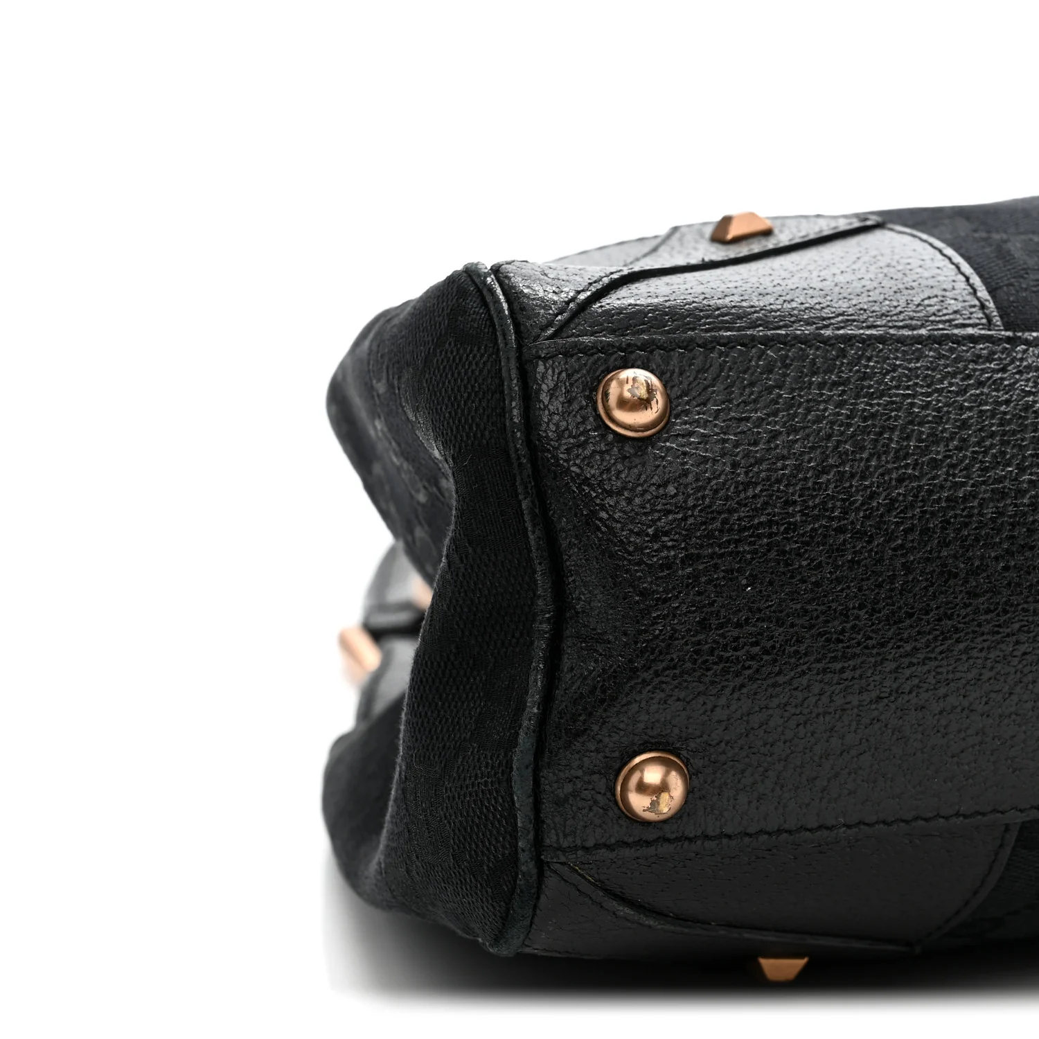 Monogram Calfskin Large Bardot Tote Black - Image 9