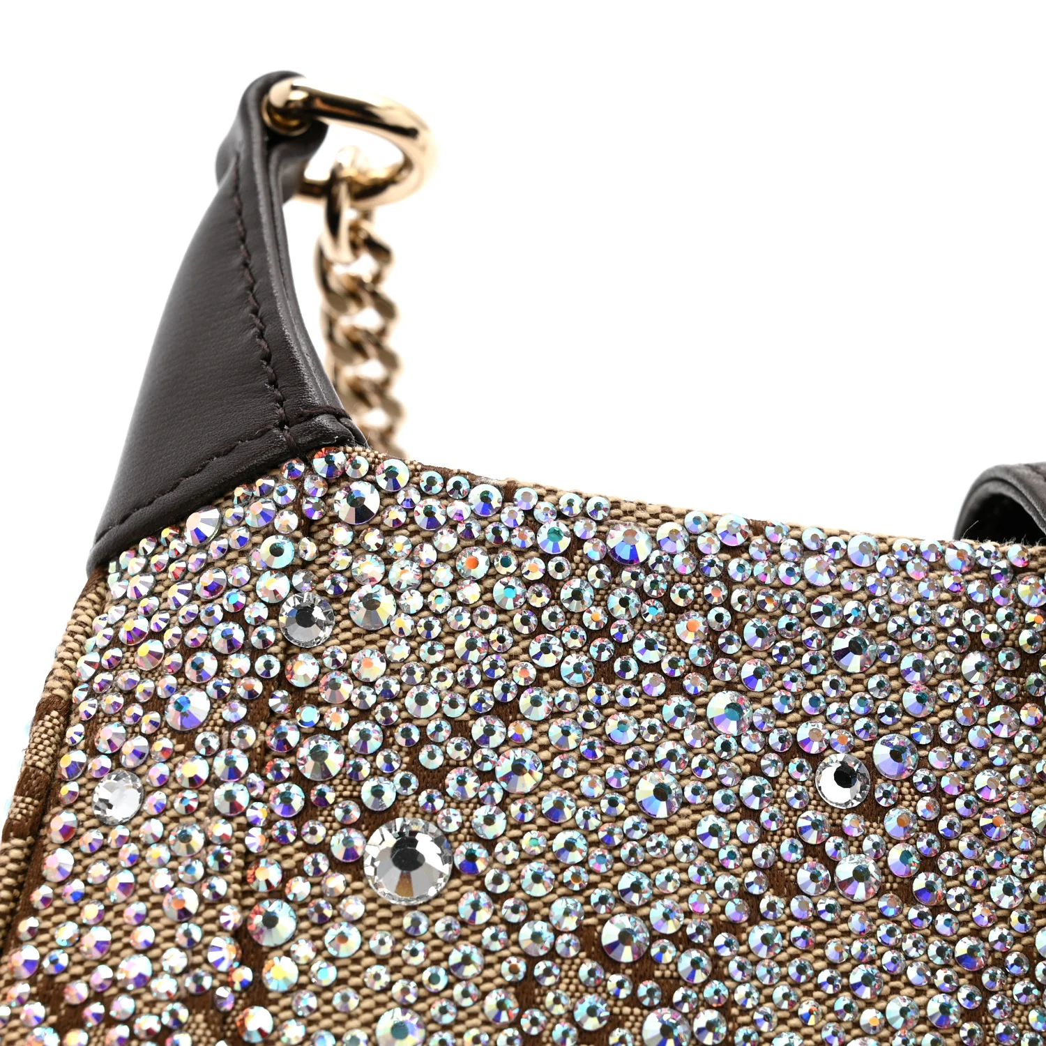 Monogram Crystal Mini Jackie Notte Bag Camel Ebony - Image 10