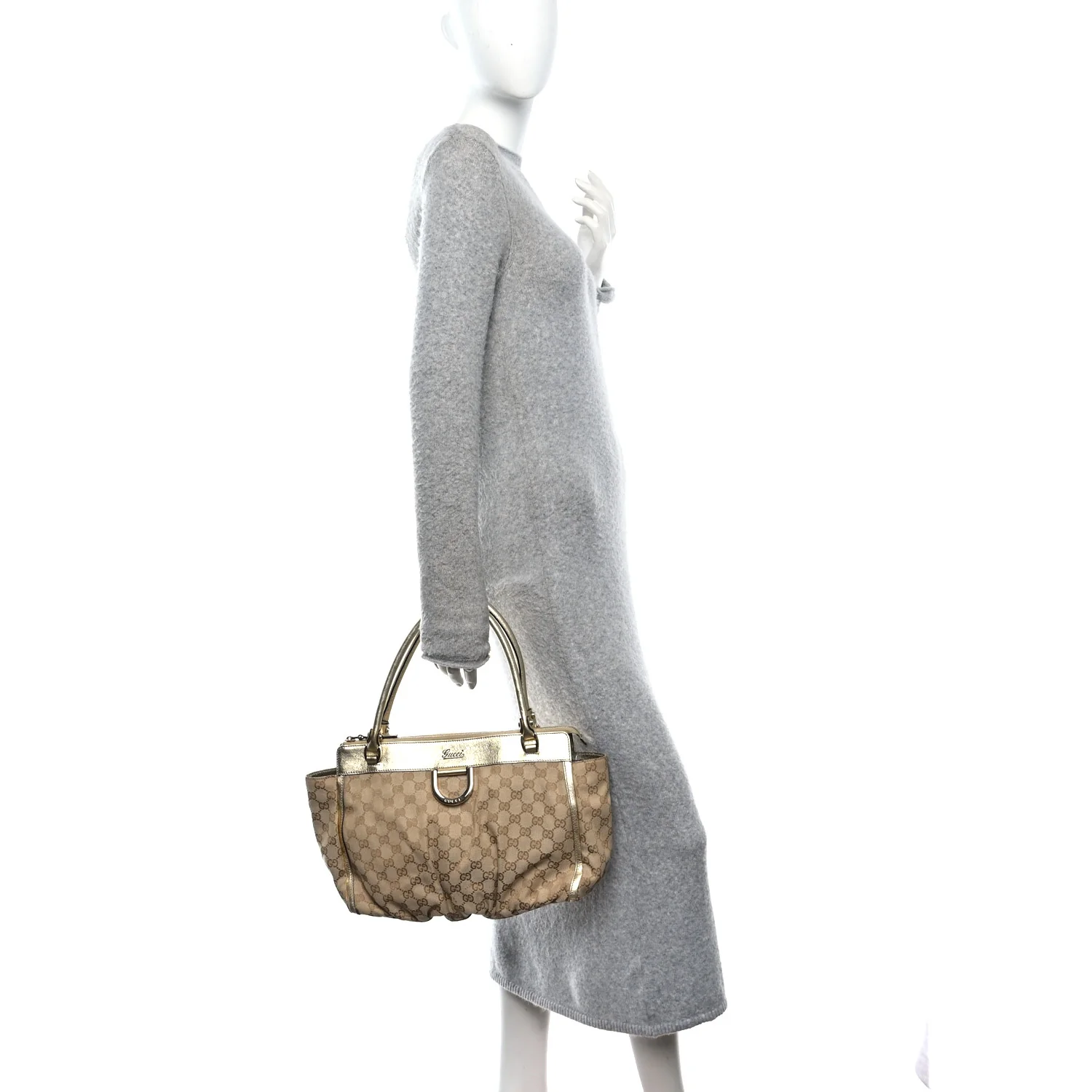 Monogram D Gold Tote Metallic Gold - Image 2
