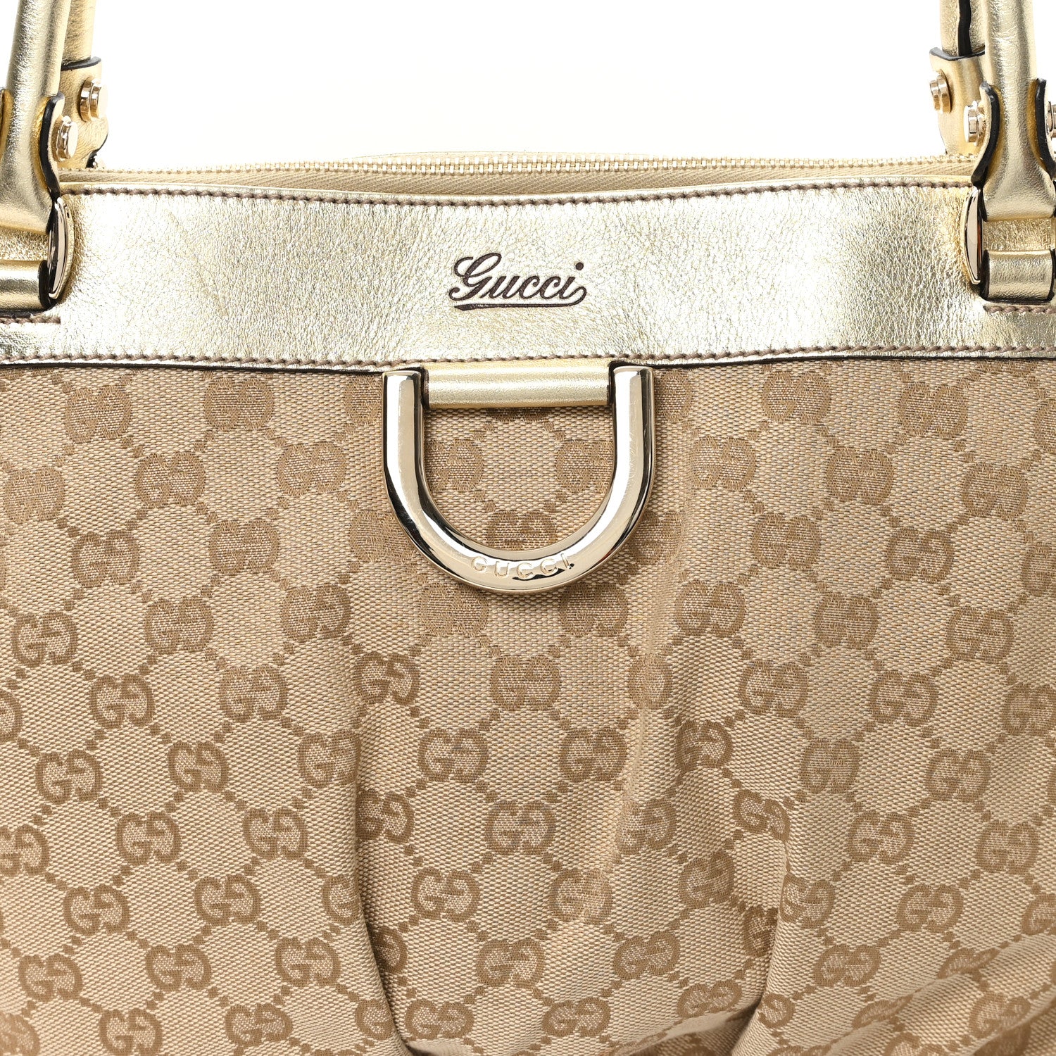 Monogram D Gold Tote Metallic Gold - Image 8
