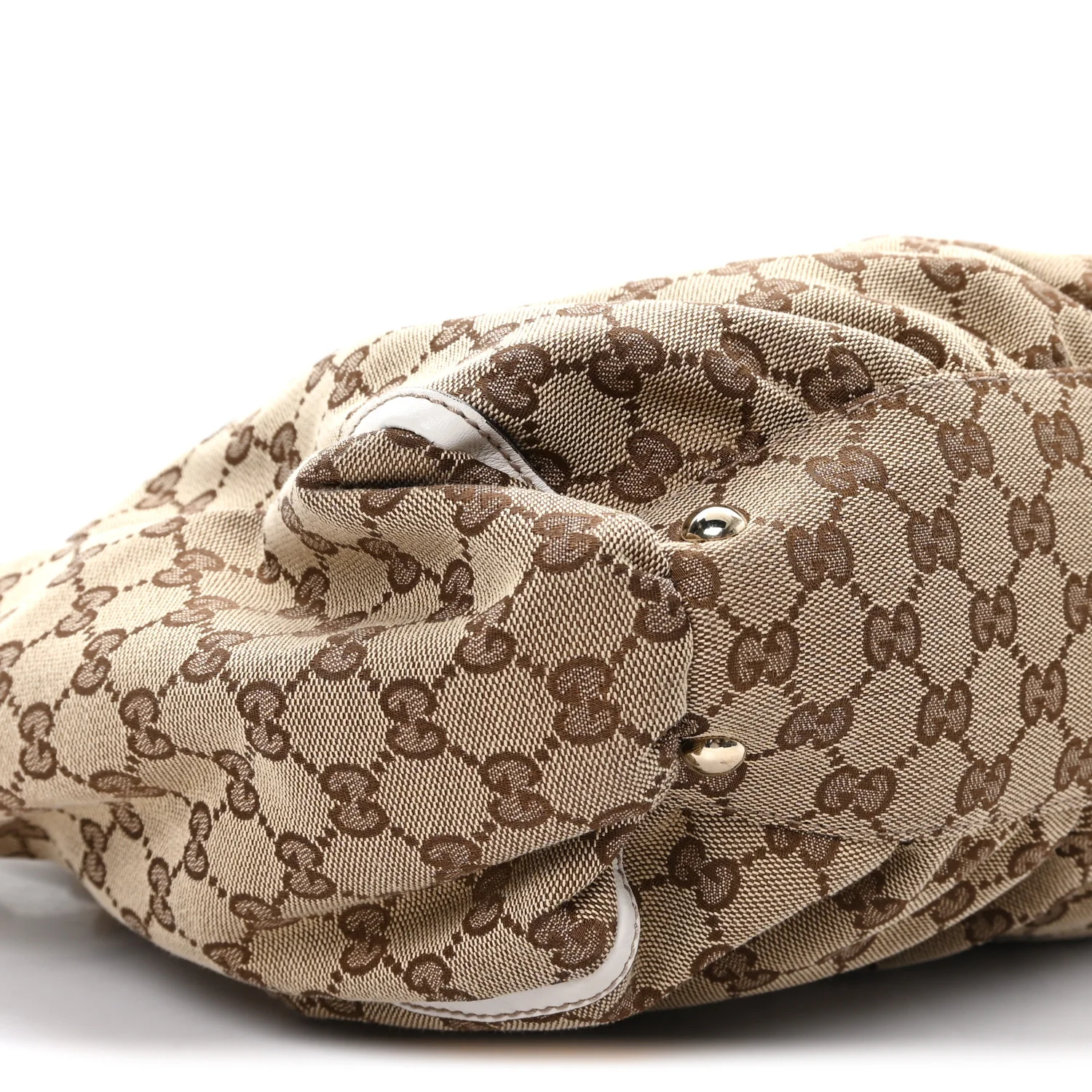 Monogram D Gold Tote  White - Image 9