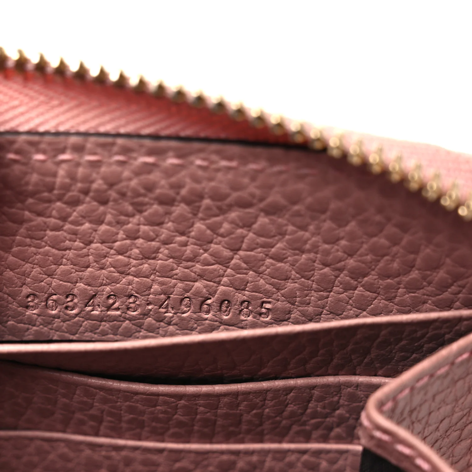 Monogram Dollar Calfskin Zip Around Wallet Beige Ebony Soft Pink - Image 7