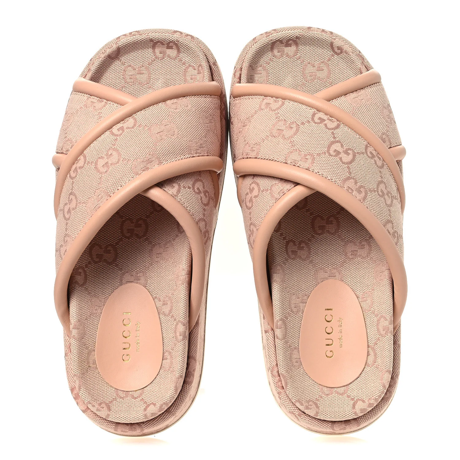 Monogram GG Calfskin Angelina Platform 55mm Slide Sandals 36.5 Light Pink - Image 2